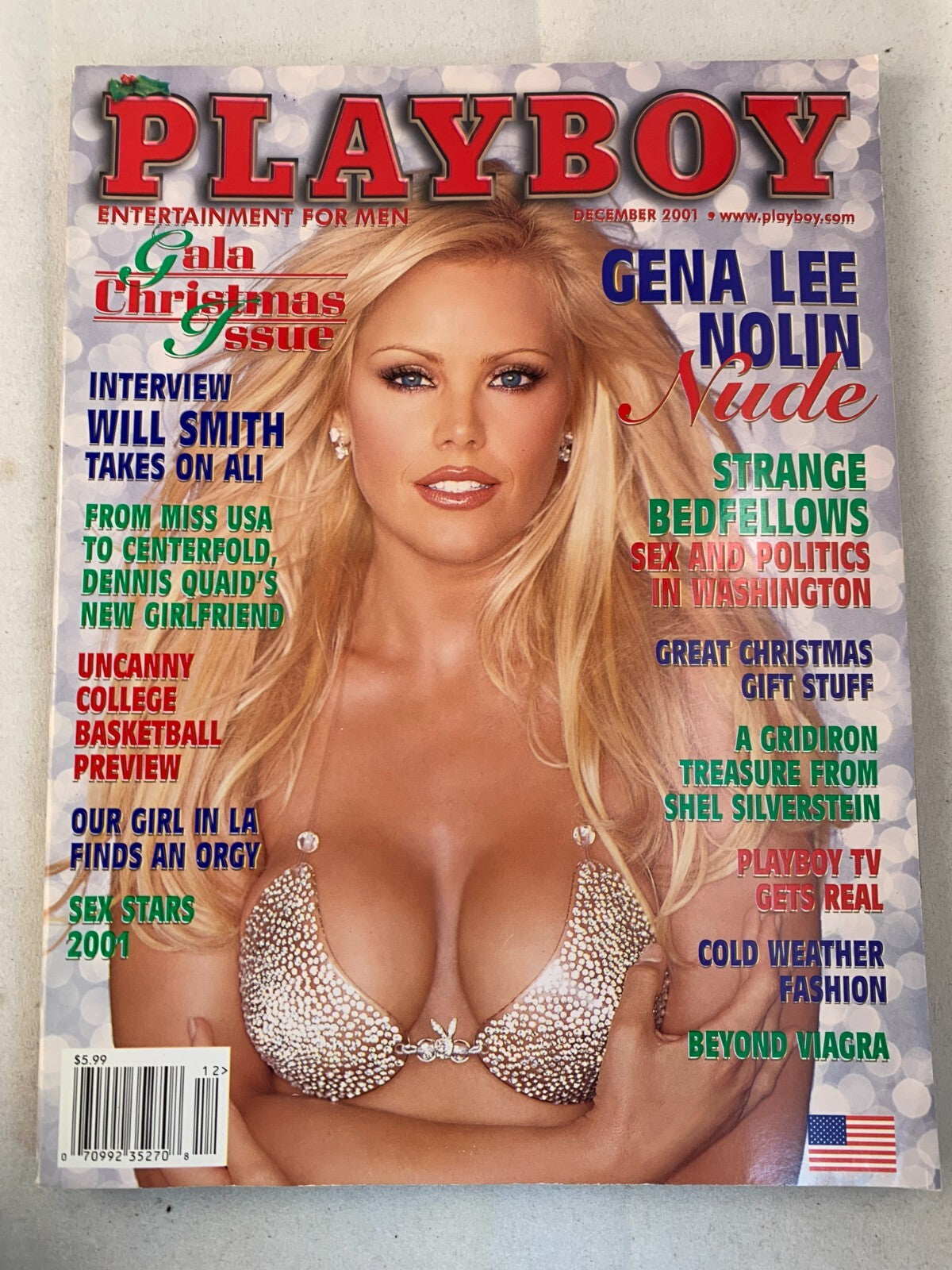 2001 Playboy Magazines March-December - Centerfolds Included