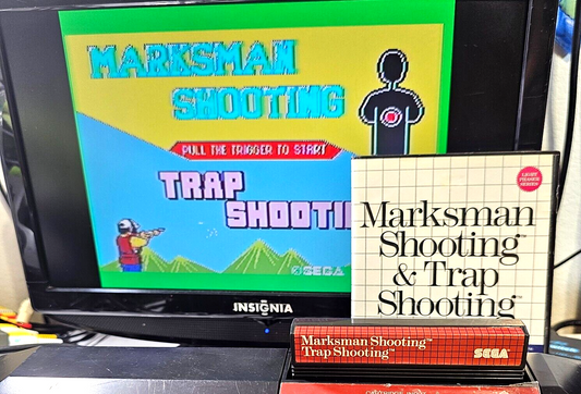 Marksman Shooting & Trap Shooting (Master System, 1987) Game and Case - Tested