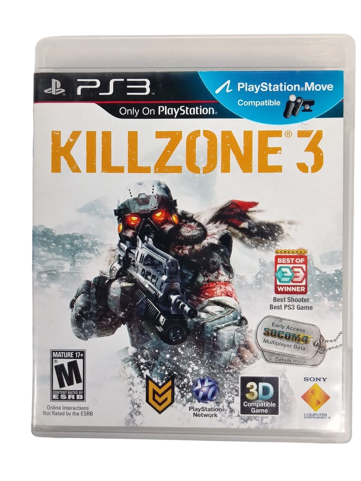KillZone 3 (PlayStation 3, 2011) Game Case Manual Insert