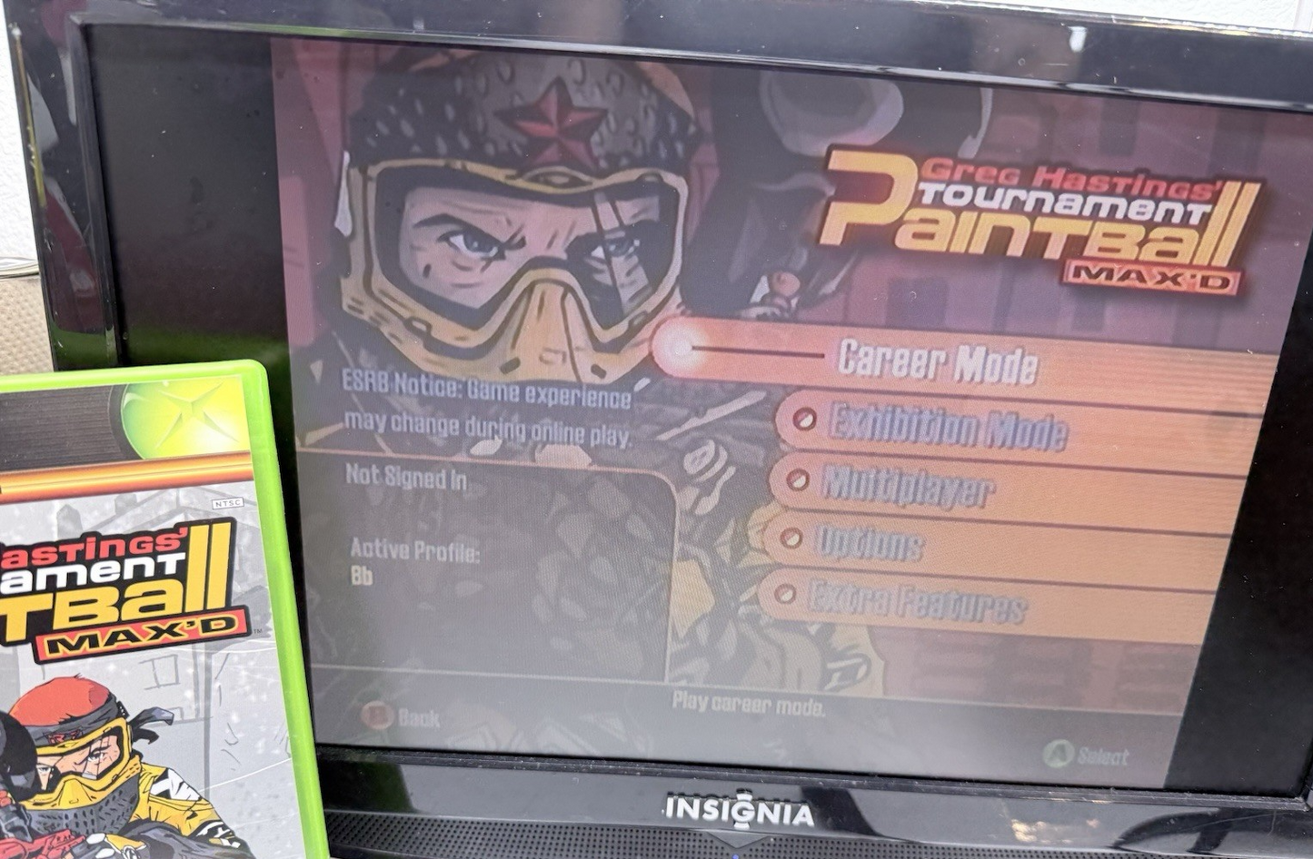 Greg Hastings' Tournament Paintball Max'd (Xbox, 2005) Game, Case, Manual, Reg.