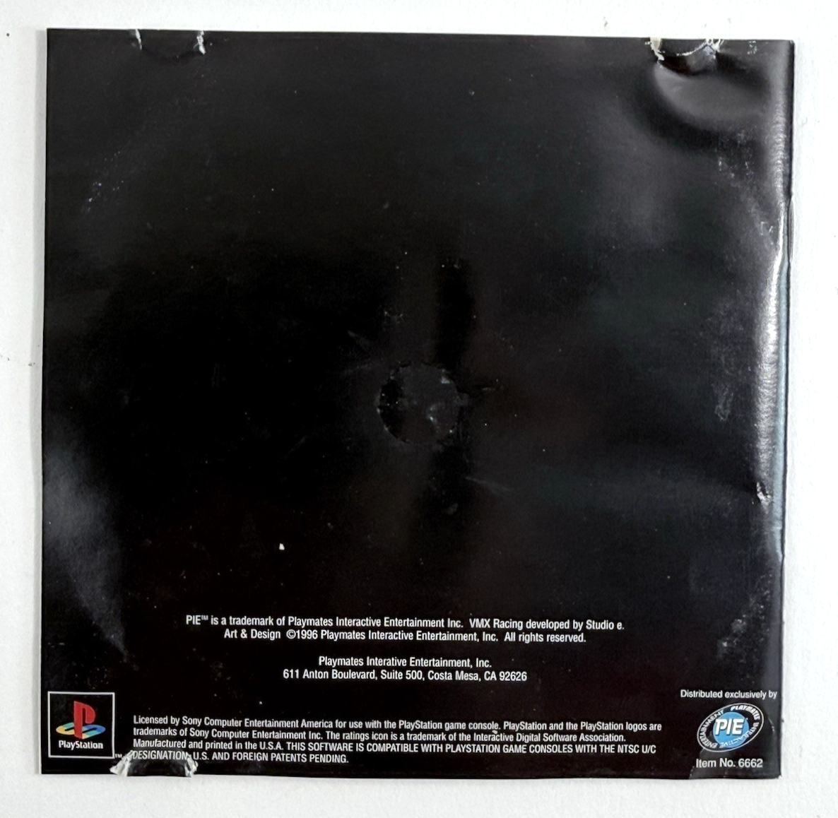 VMX Racing (PlayStation 1, 1996) Game Case Manual Registration Card - Tested