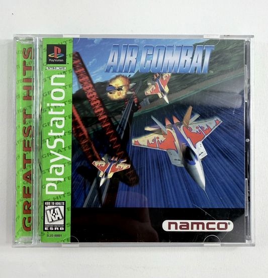 Air Combat (Sony PlayStation 1, 1995) Game Case Manual Registration - Tested