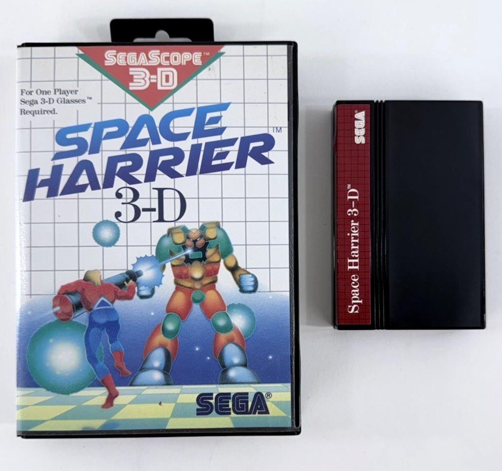 Space Harrier 3-D (Sega Master System, 1988) Game and Case - Tested and Working