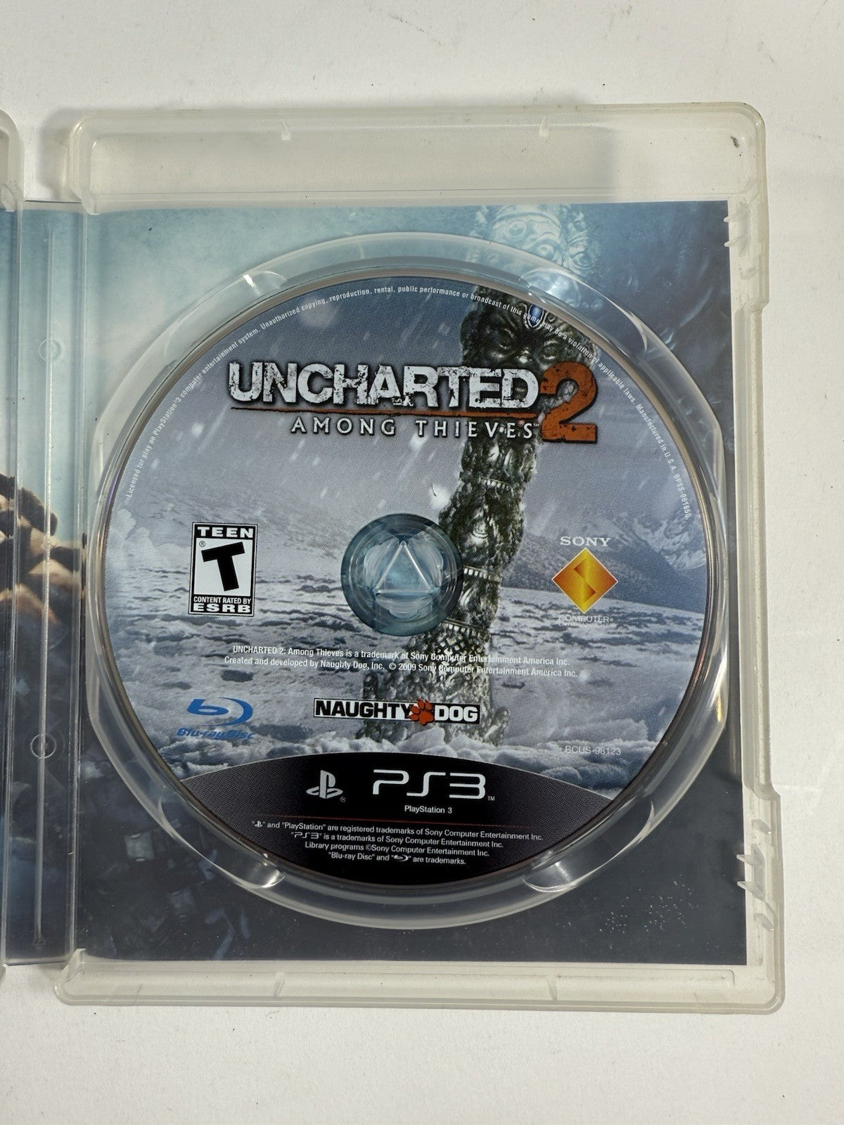 Uncharted 2: Among Thieves (PlayStation 3, 2009) Game Case Manual Registration