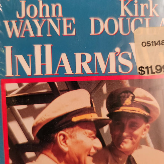 In Harms Way (VHS, 1990) 2 Tape Set - John Wayne - New, Factory Sealed
