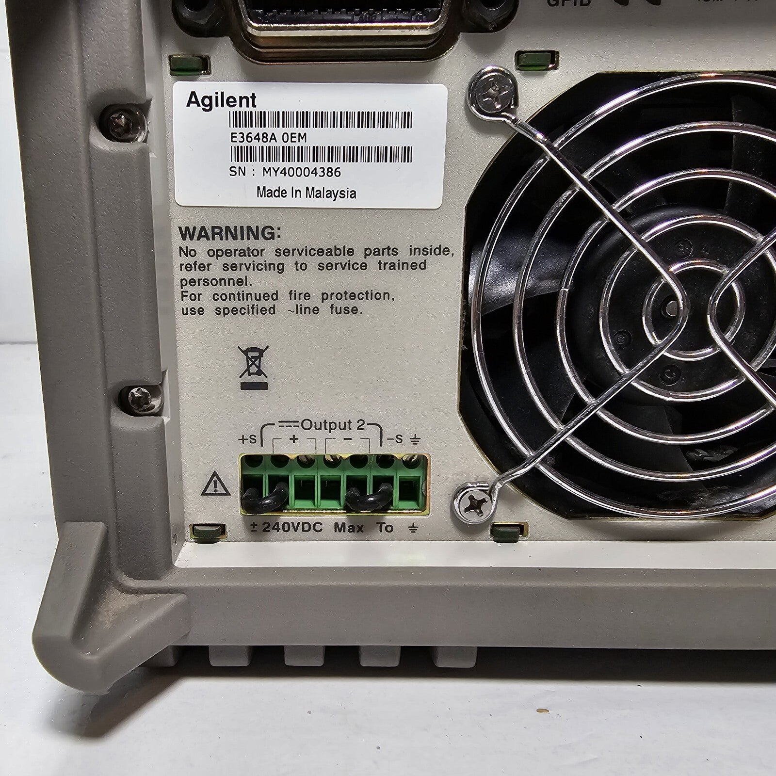 Agilent E3648A Dual Output DC Power Supply 0-8V,5A/0-20V,2.5A - Tested - 4386