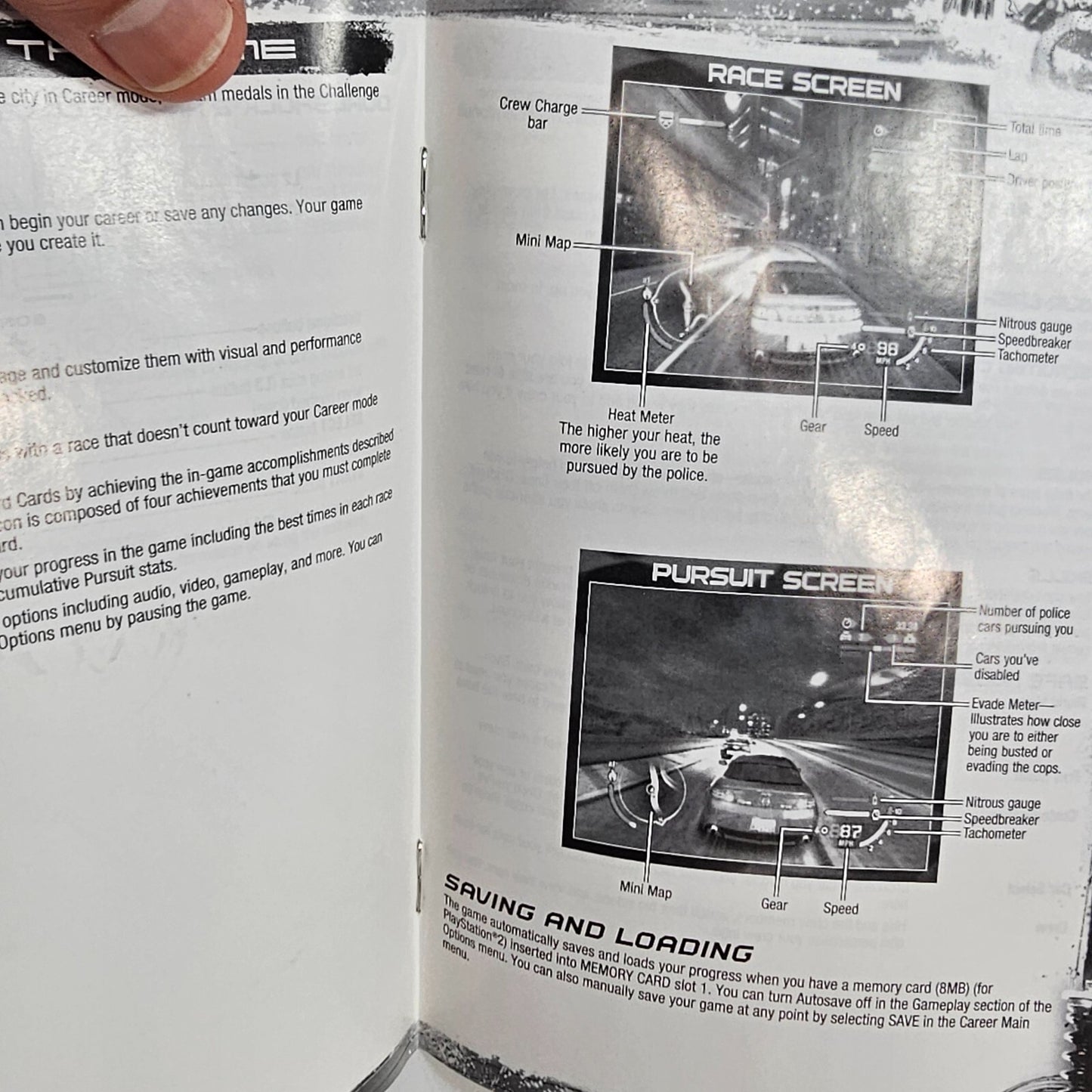 Need for Speed: Carbon (Sony PlayStation 2, 2006) Game Case Manual - Tested