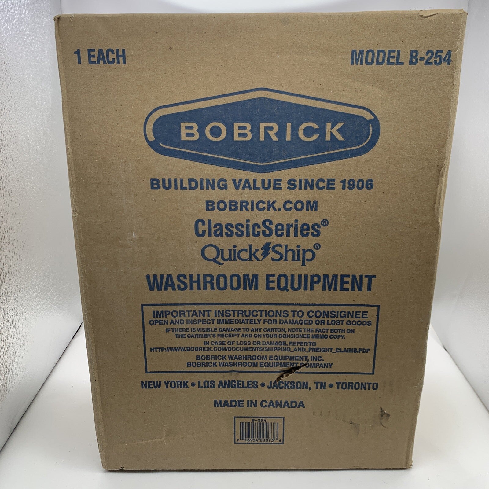Bobrick B-254 Surface Mount Sanitary Napkin Disposal Receptacle