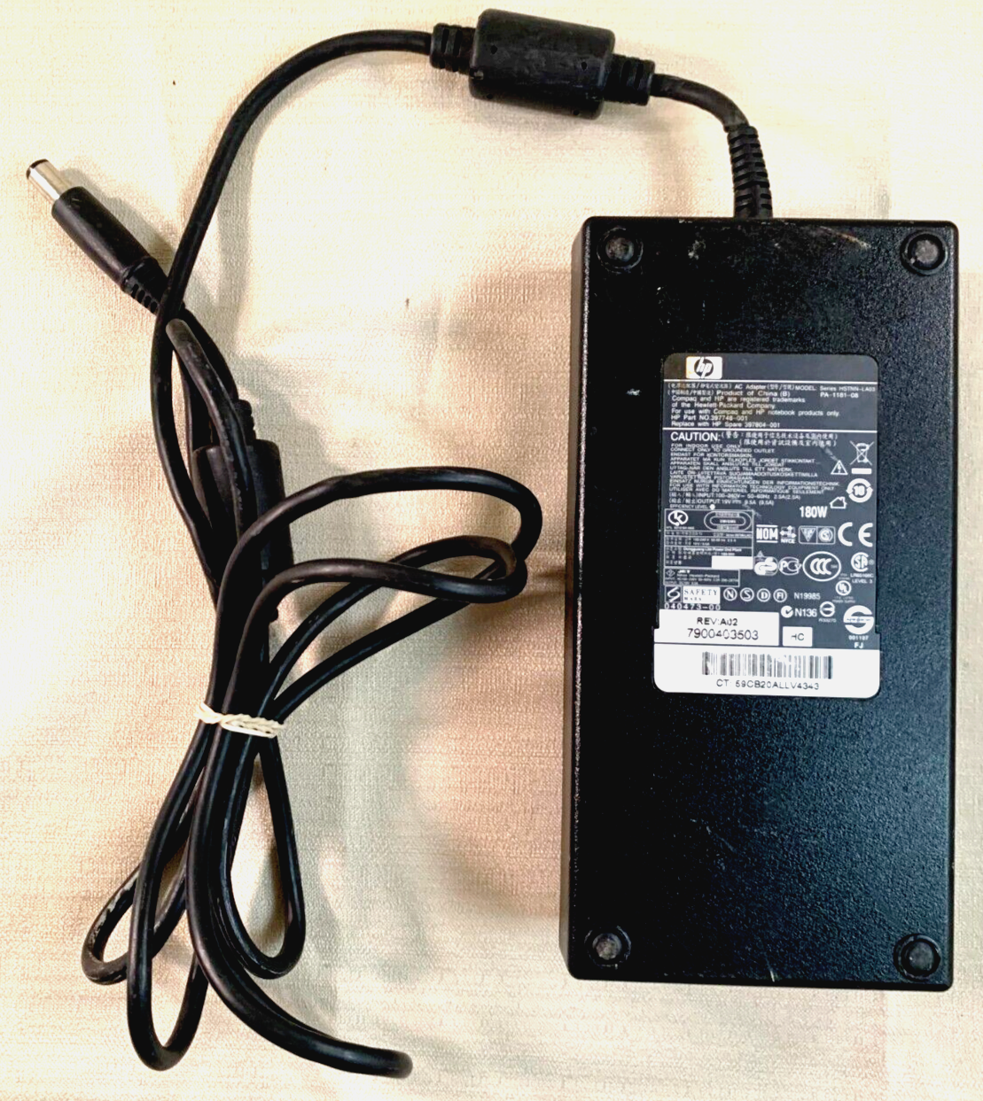 HP Model HSTNN-LA03 19V 9.5A AC Adapter for HP/Compaq Notebooks - Tested