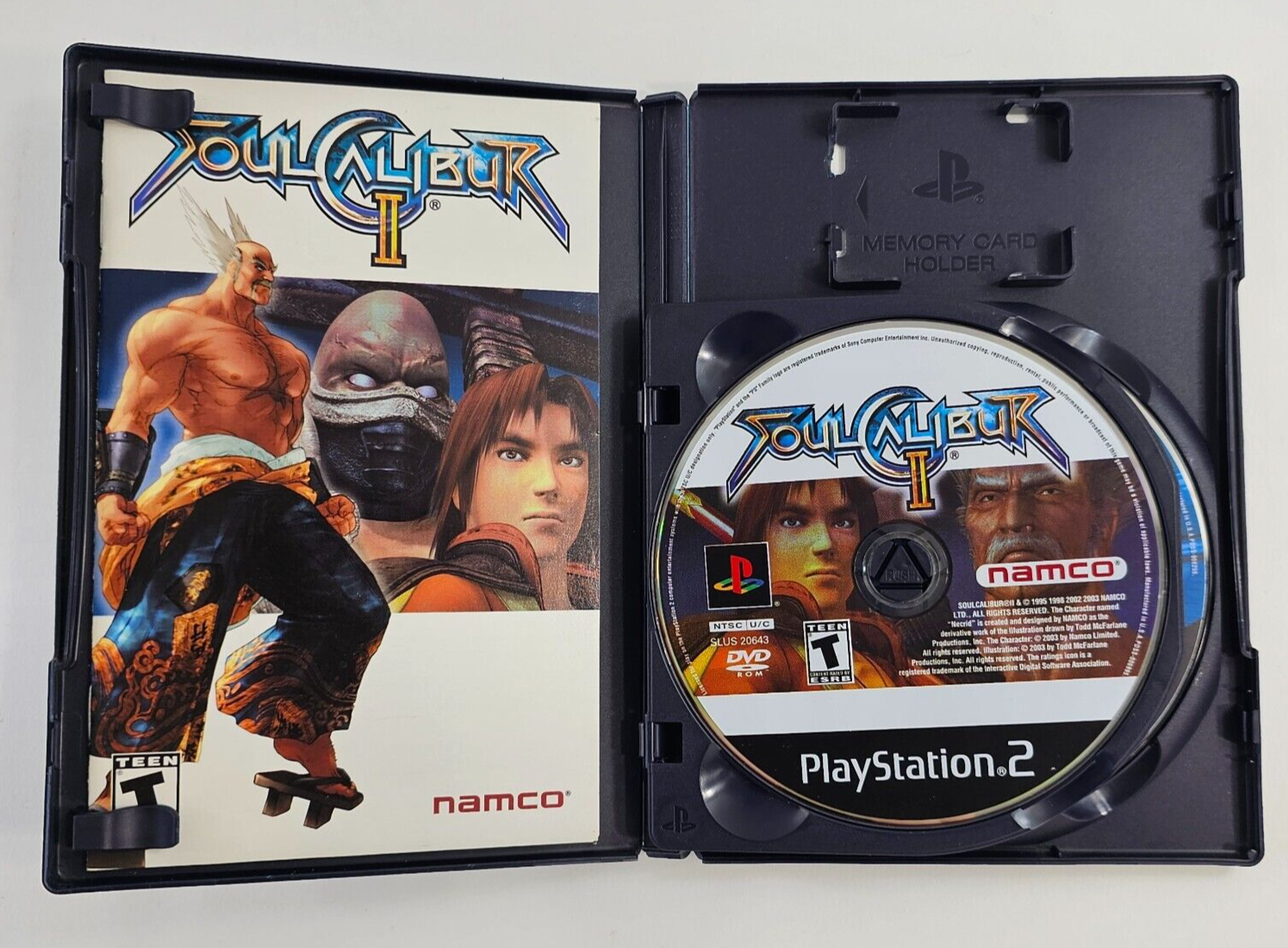 Soul Calibur II (PlayStation 2, 2003) Game Case Manual Registration Demo -Tested