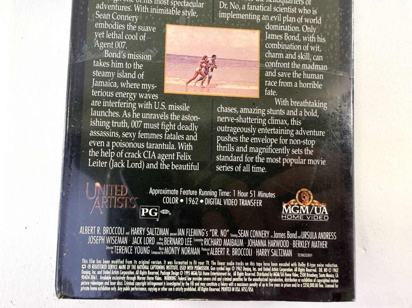 Dr. No (VHS, 1995) New, Factory, Sealed - Sean Connery 007 James Bond Film