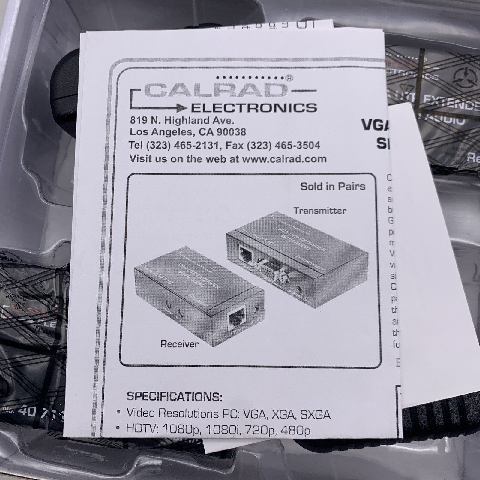 CALRAD Electronics 40-7110 VGA Extender