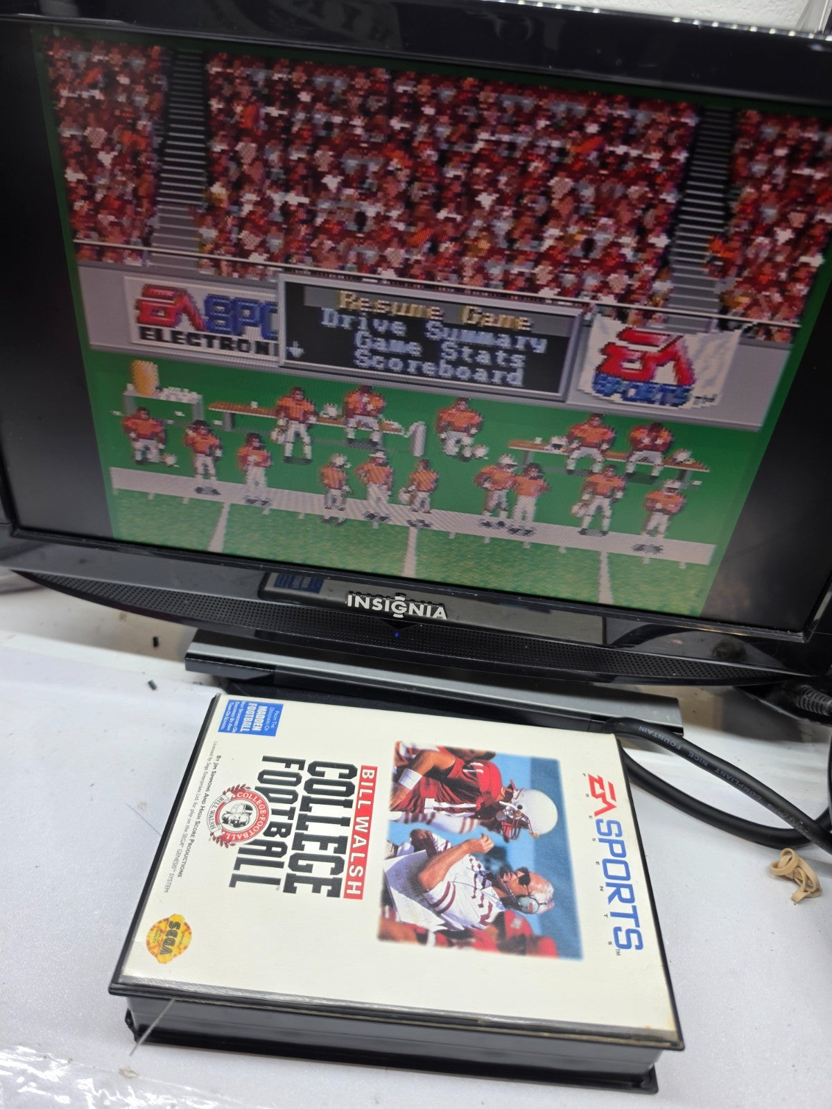 Bill Walsh College Football (Sega Genesis, 1993) Game Case Manual Inserts Reg.