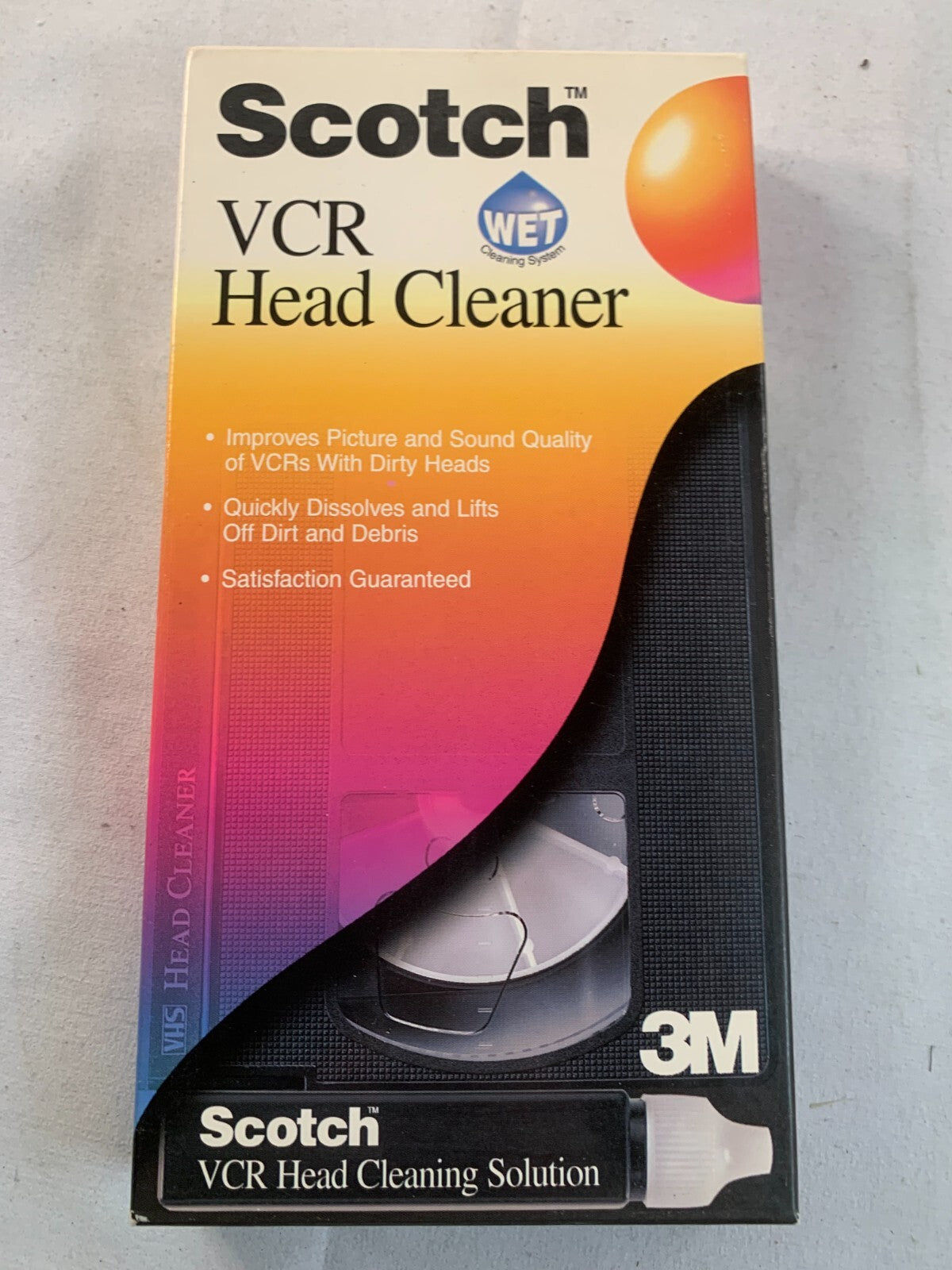 SCOTCH 3M VCR HEAD CLEANER Wet Cleaning Solutions VHS  Good condition