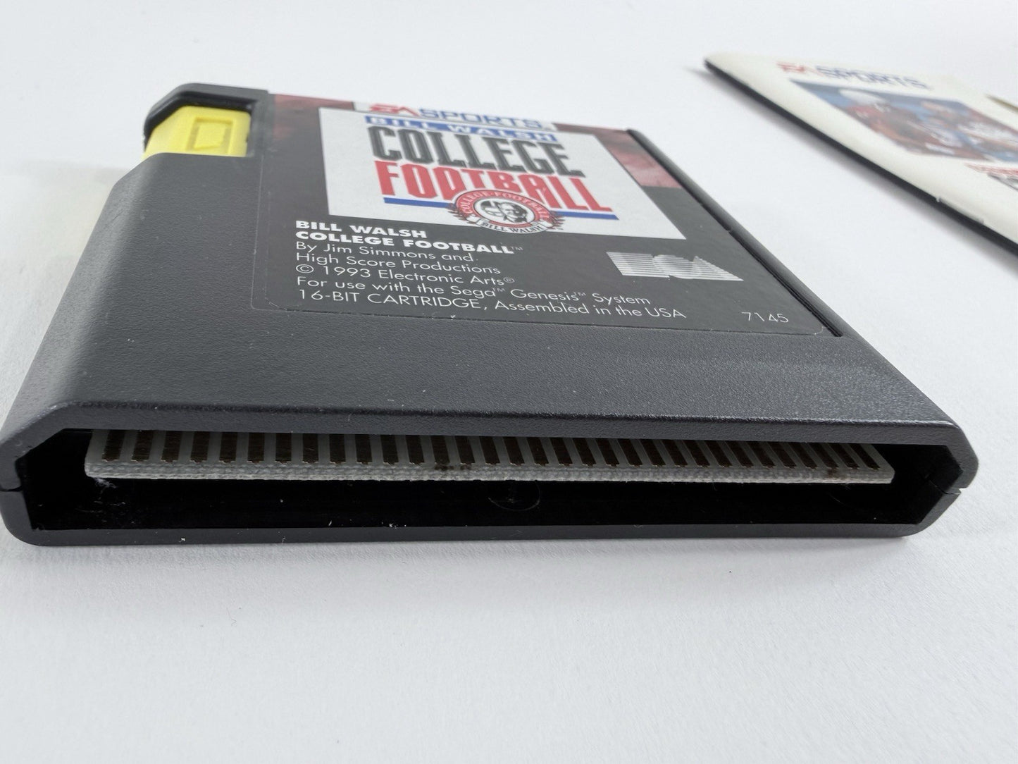 Bill Walsh College Football (Sega Genesis, 1993) Game Case Manual Inserts Reg.