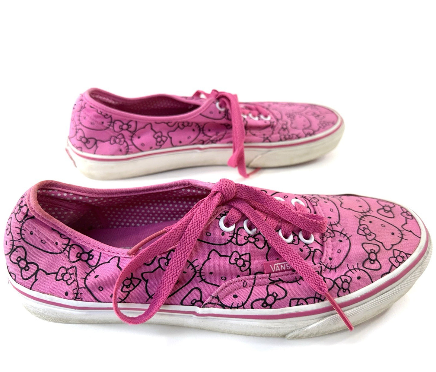 VANS Off The Wall Hello Kitty Pink and Black Men's US 8.5/Women's US 10 Shoes