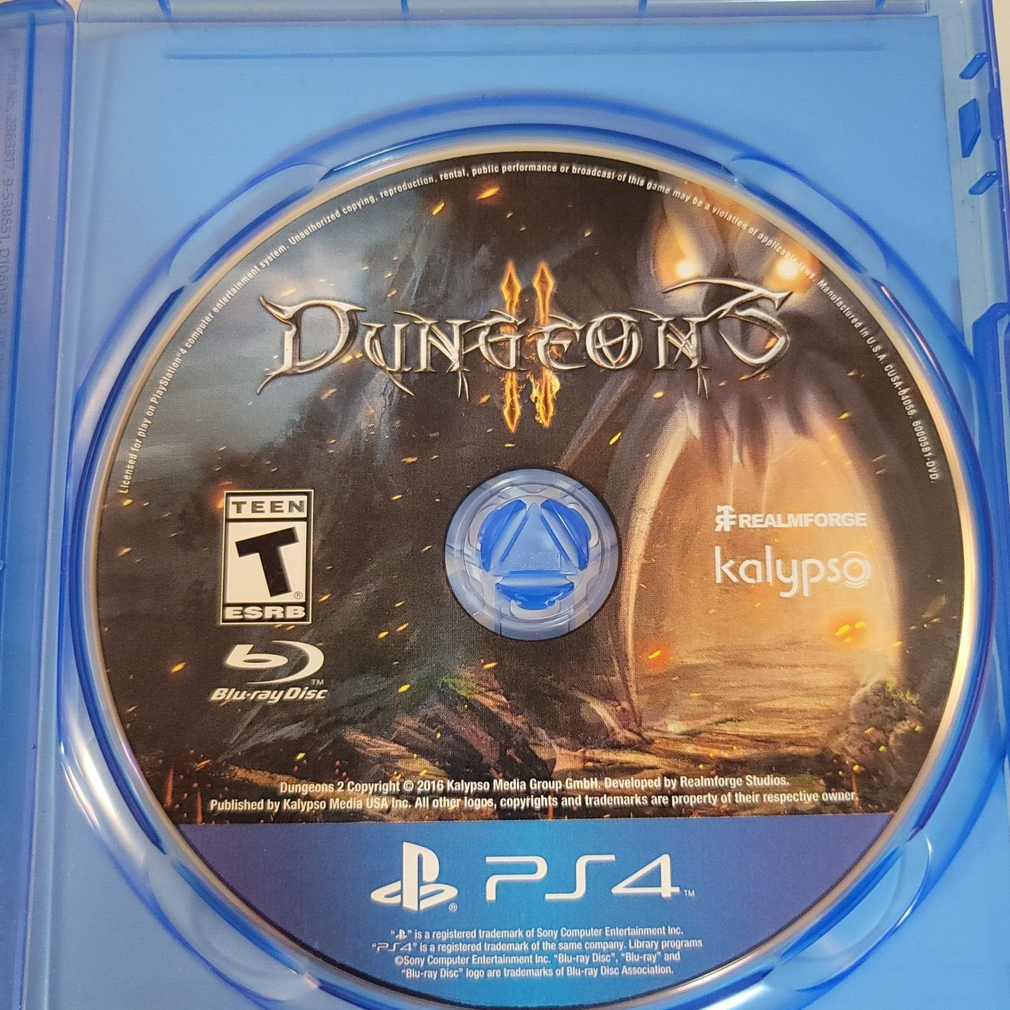 Dungeons II (Sony PlayStation 4, 2016) Game Case Manual CIB