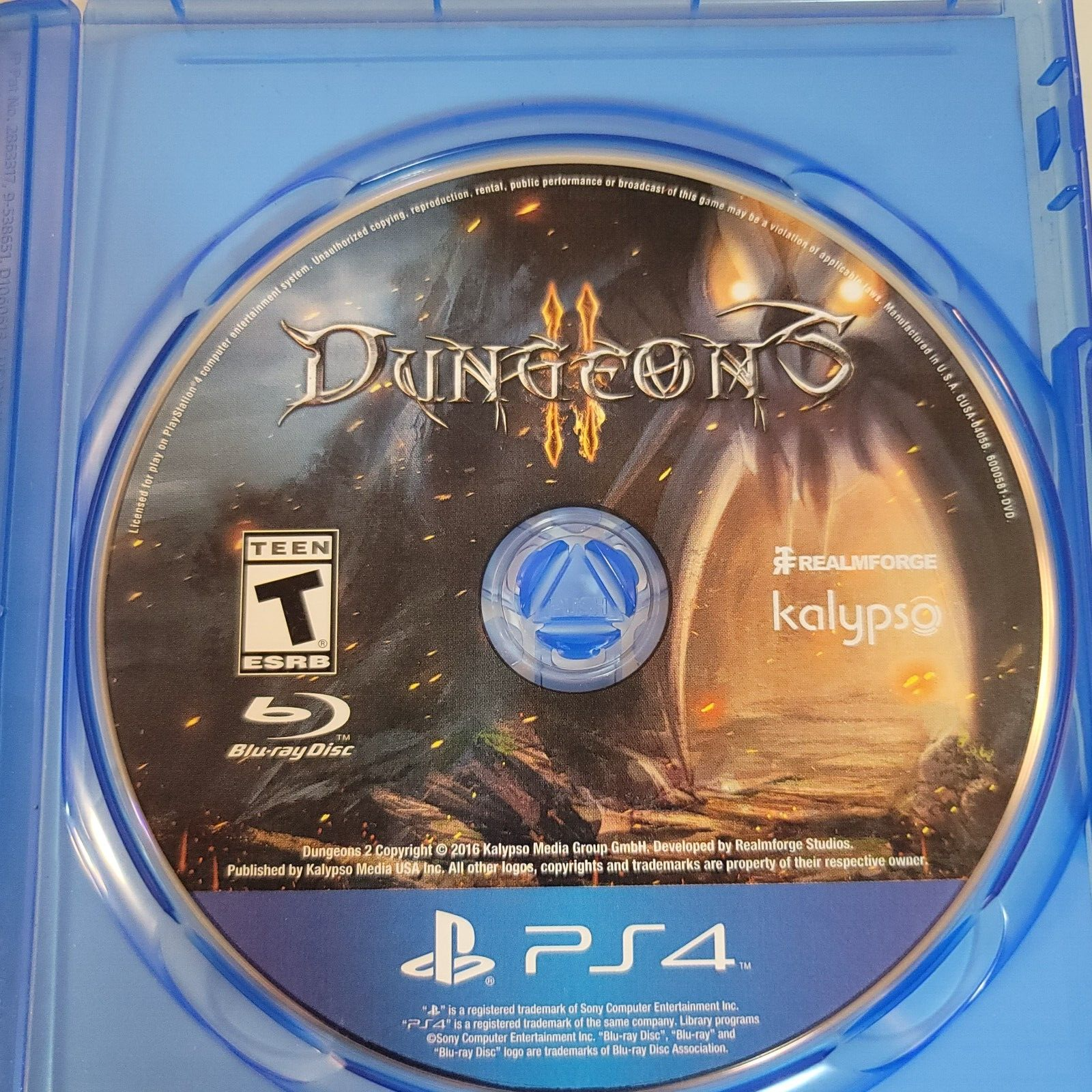 Dungeons II (Sony PlayStation 4, 2016) Game Case Manual CIB