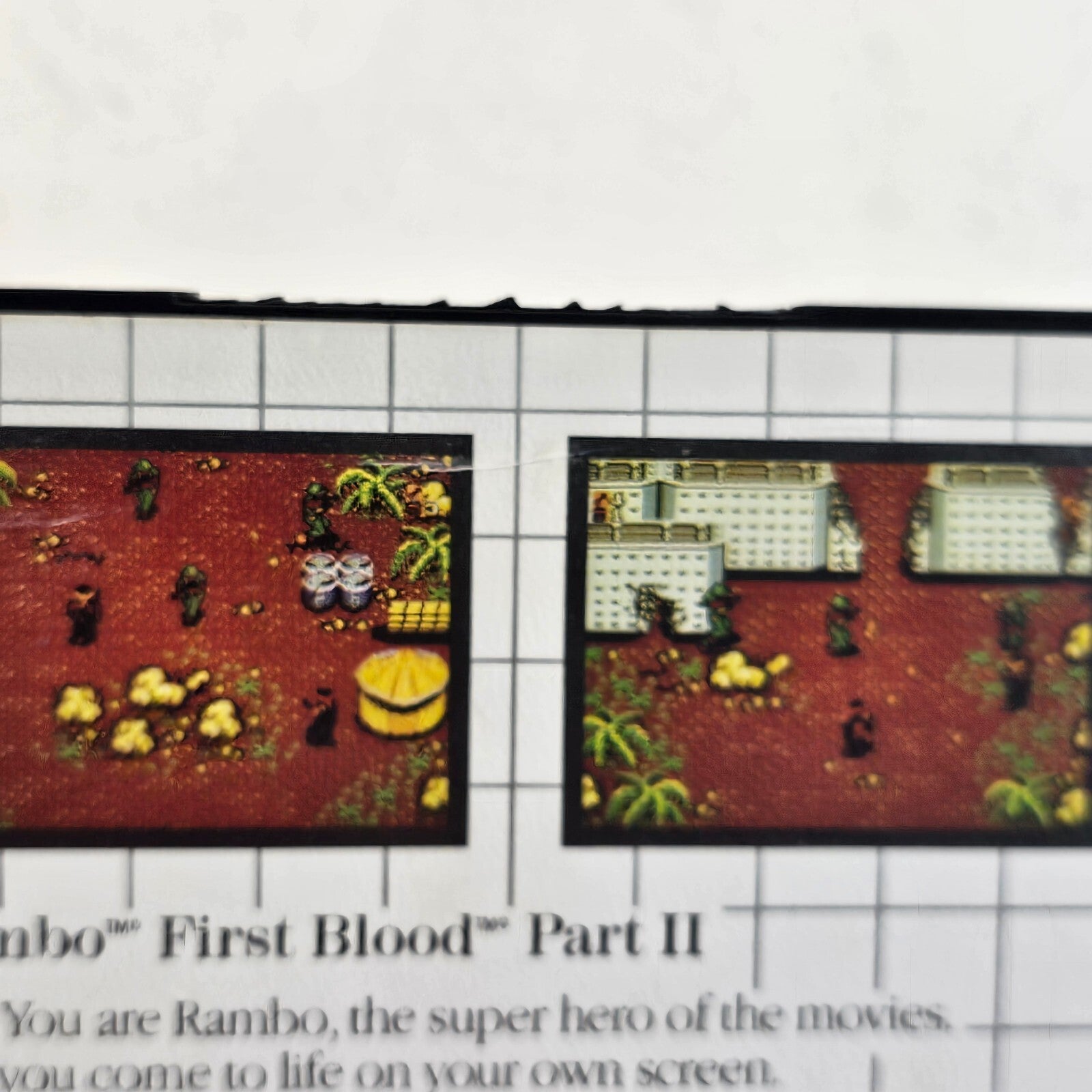 Rambo: First Blood Part II (Sega Master System, 1986) Game and Case  - Tested