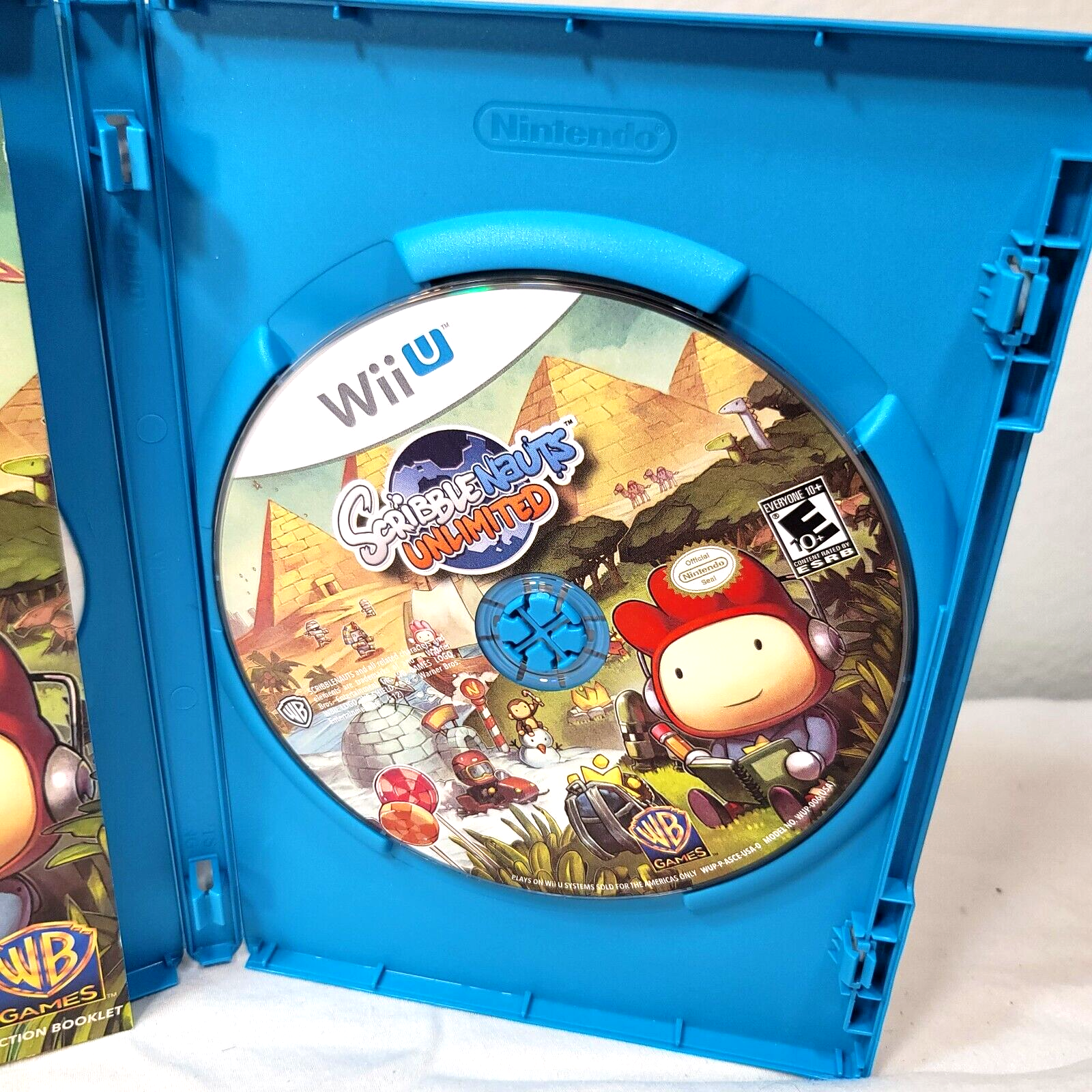 Scribblenauts Unlimited (Nintendo Wii U, 2012) Game Case Manual - Tested