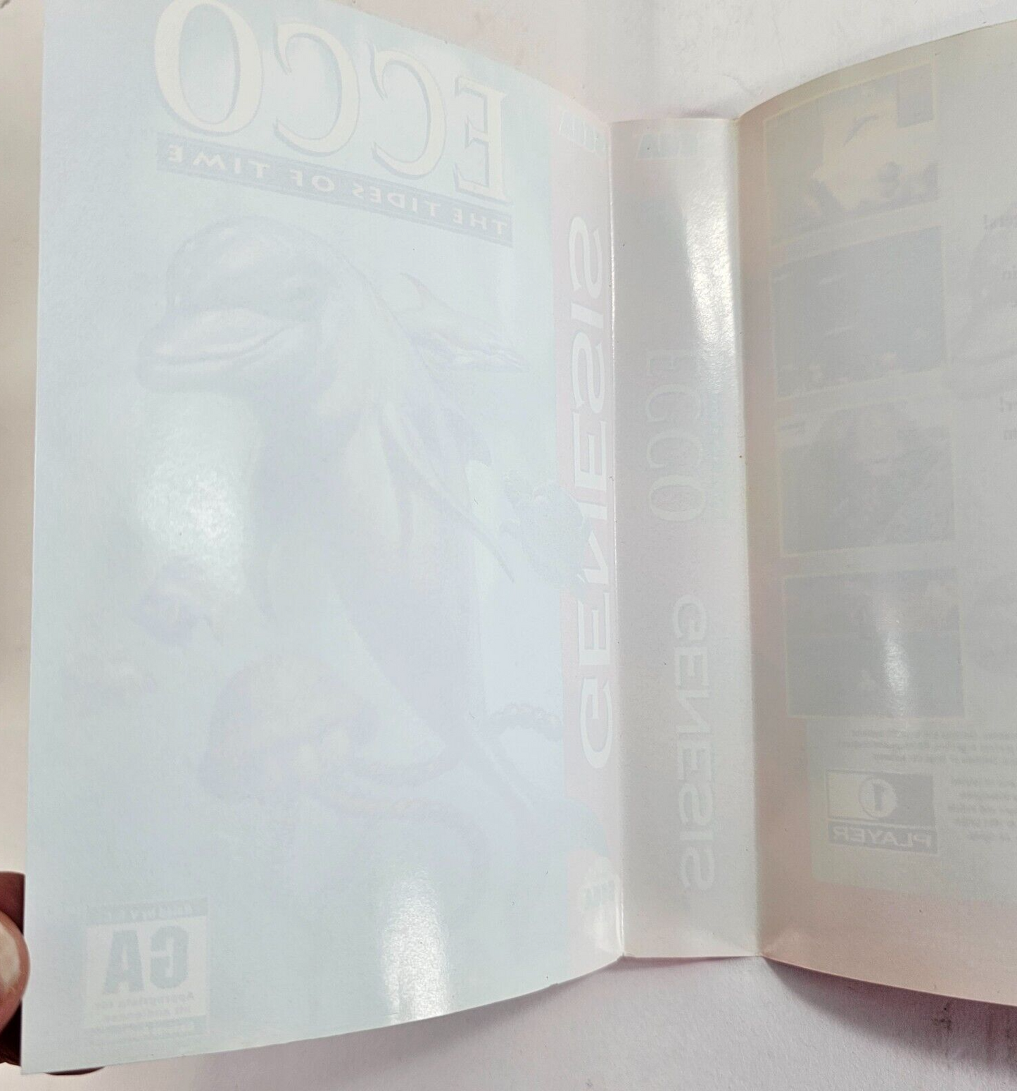 Ecco: The Tides of Time (Sega Genesis, 1994) Game Case Manual - Tested