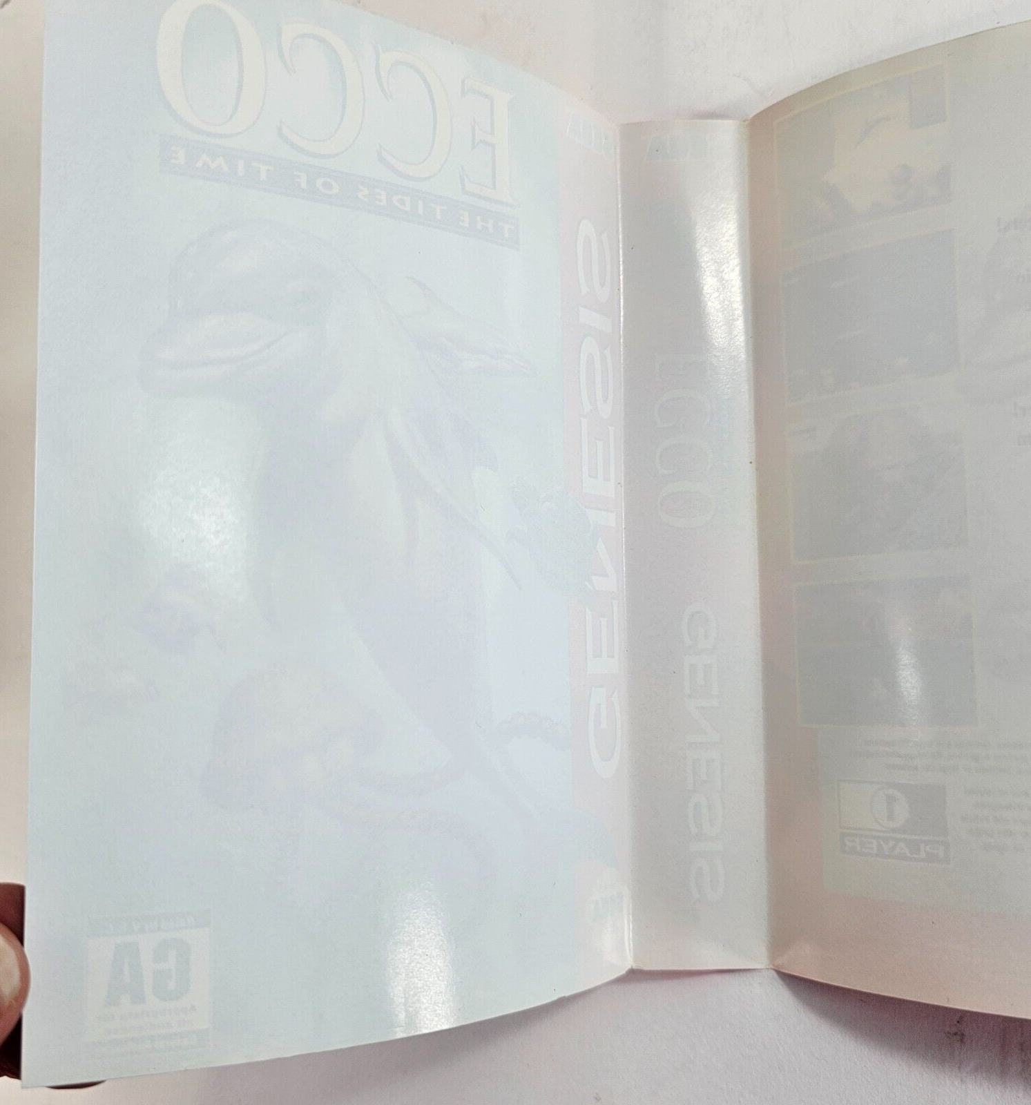 Ecco: The Tides of Time (Sega Genesis, 1994) Game Case Manual - Tested