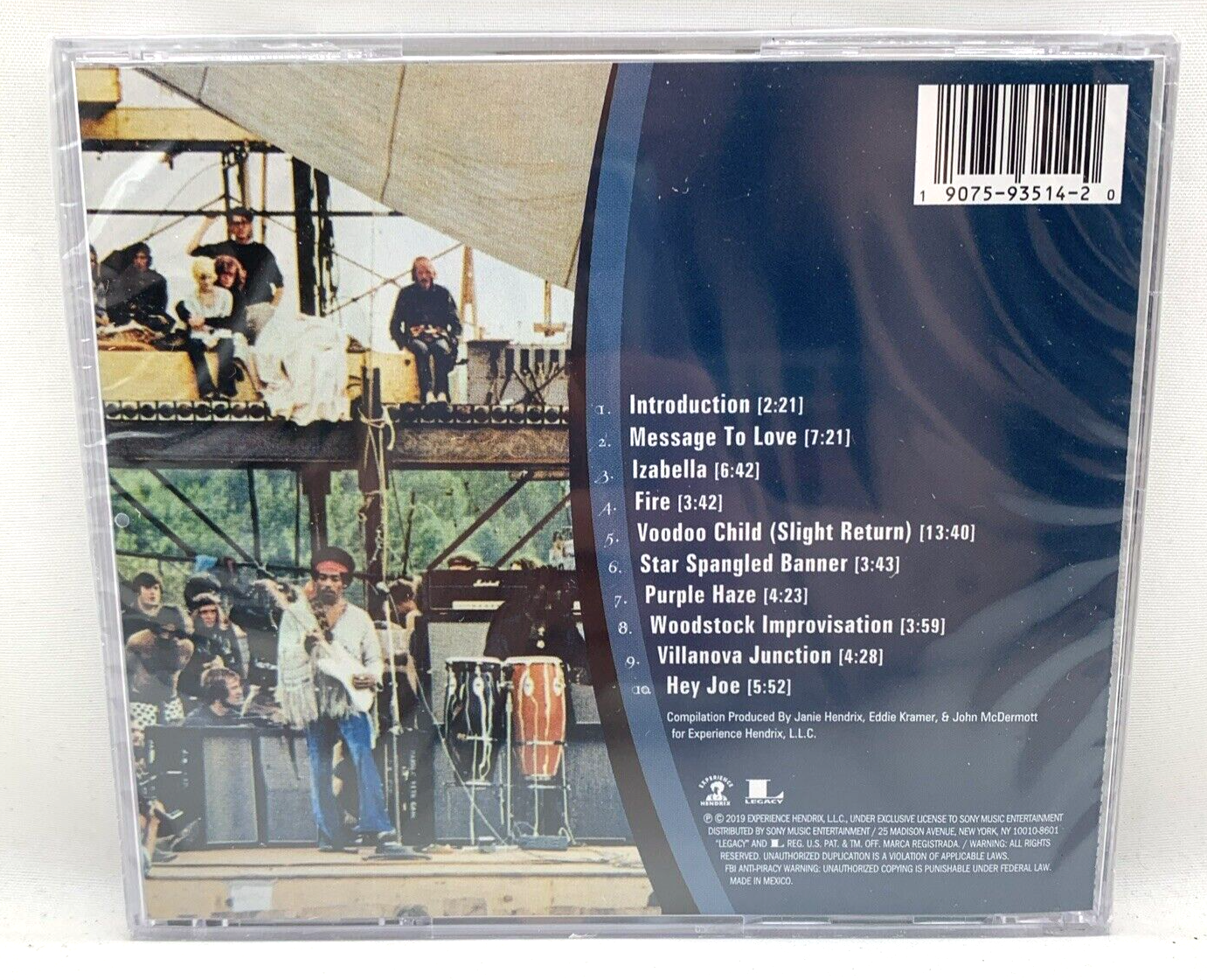 Jimi Hendrix: Live At Woodstock (Sony, 2019) New, Factory Sealed
