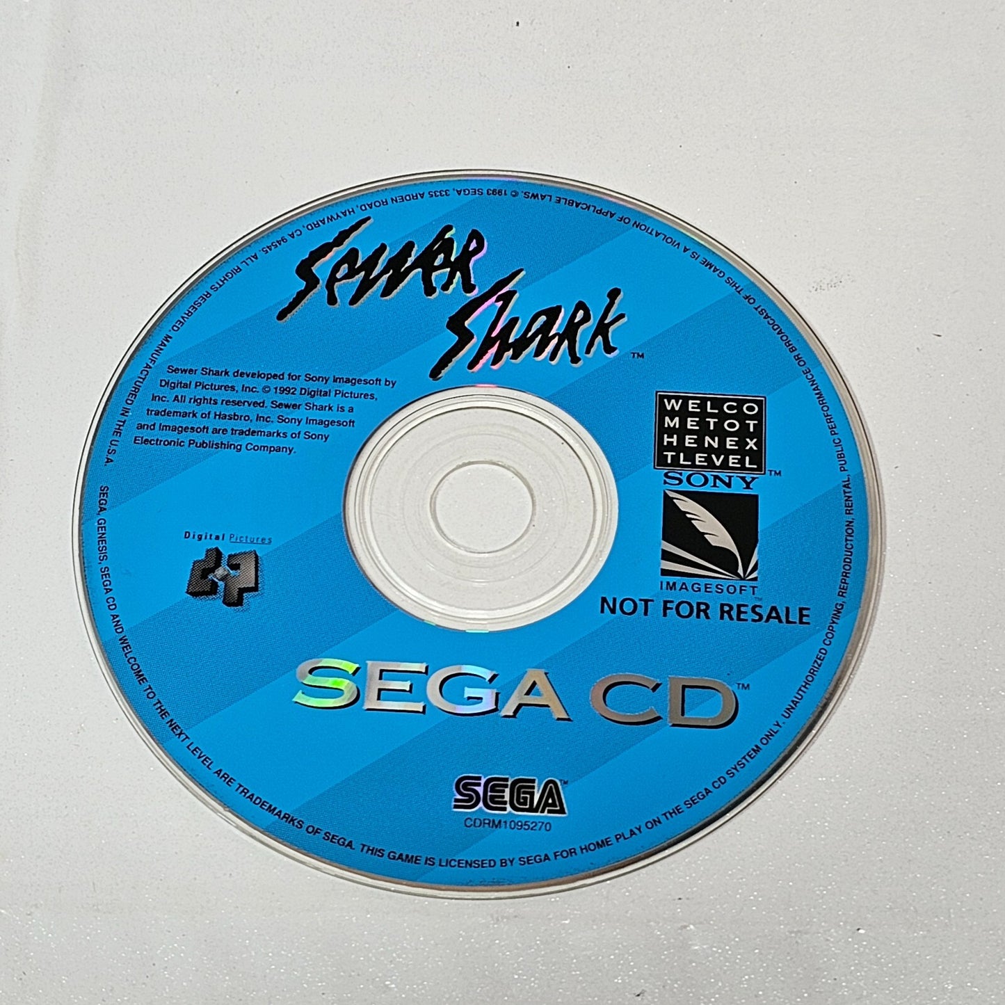 Sewer Shark (Sega CD 1992) Game  Not For Resale