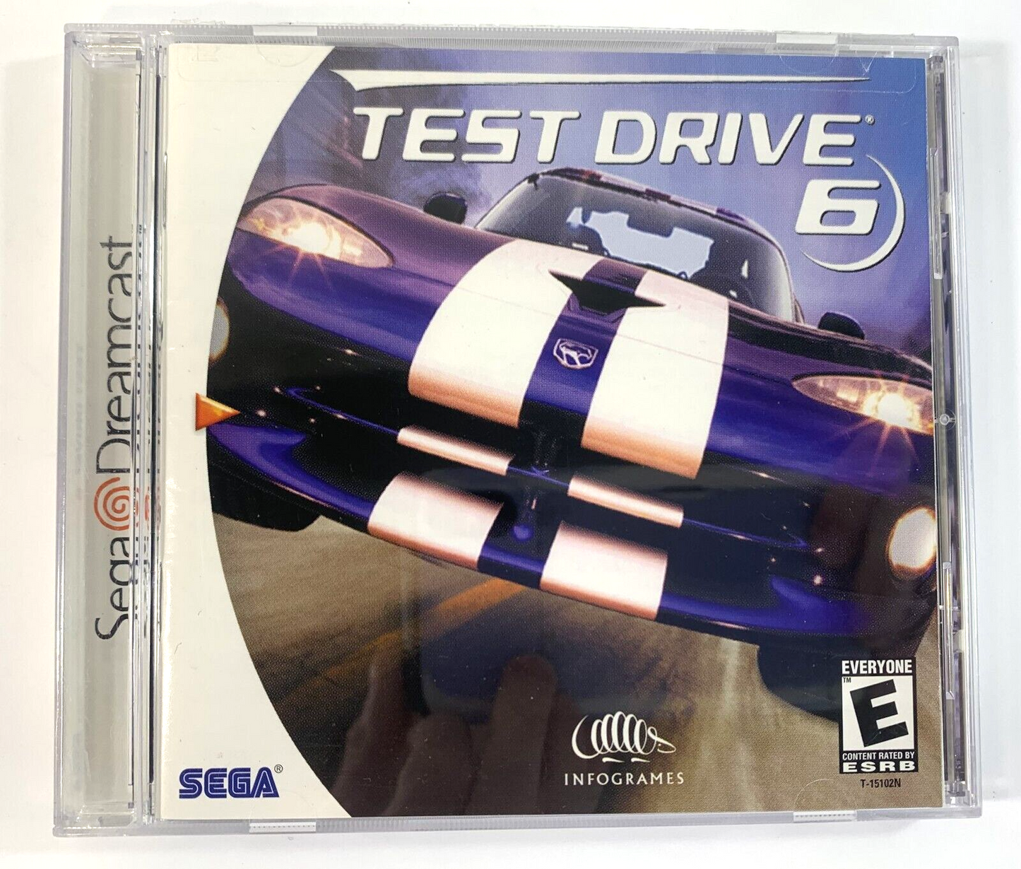 Test Drive 6 (Sega Dreamcast, 1999) Game Case Manual Registration - Tested
