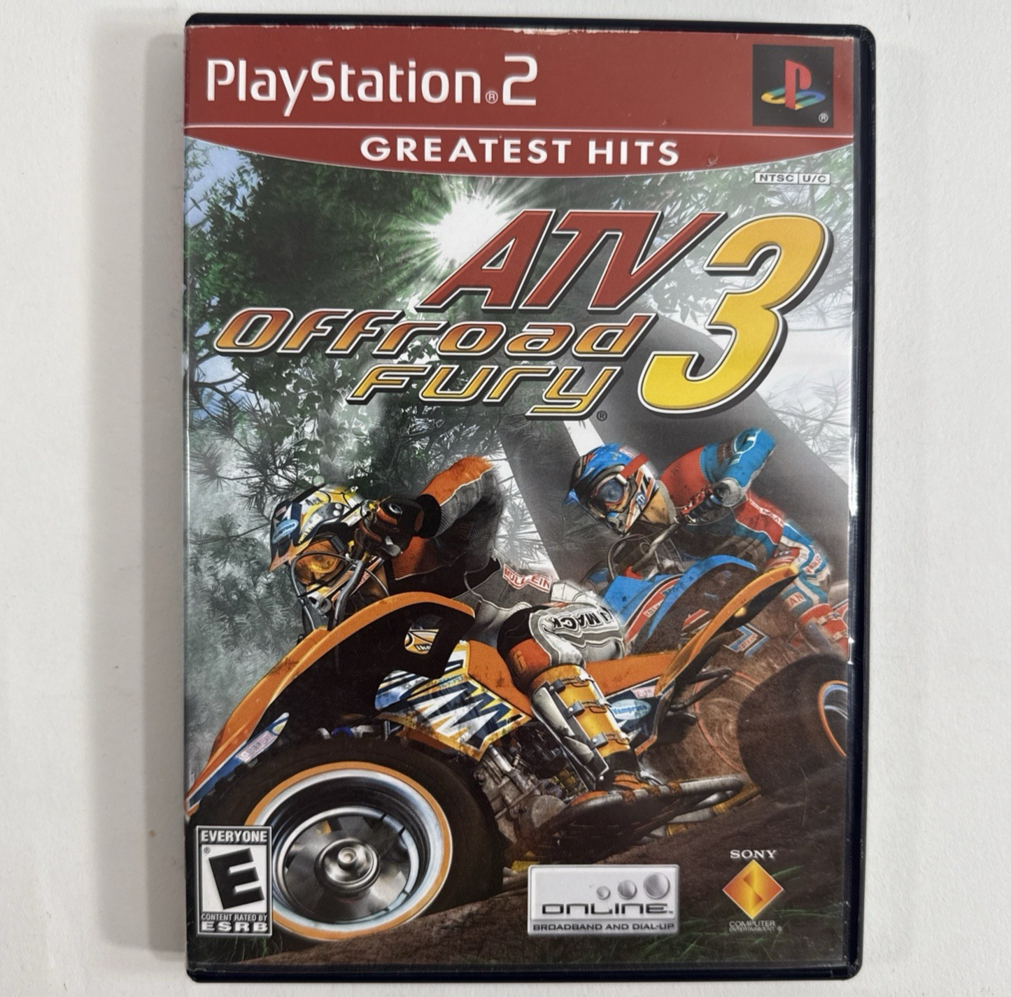 ATV Offroad Fury 3 (PlayStation 2, 2004) Game Case Manual Registration - Tested