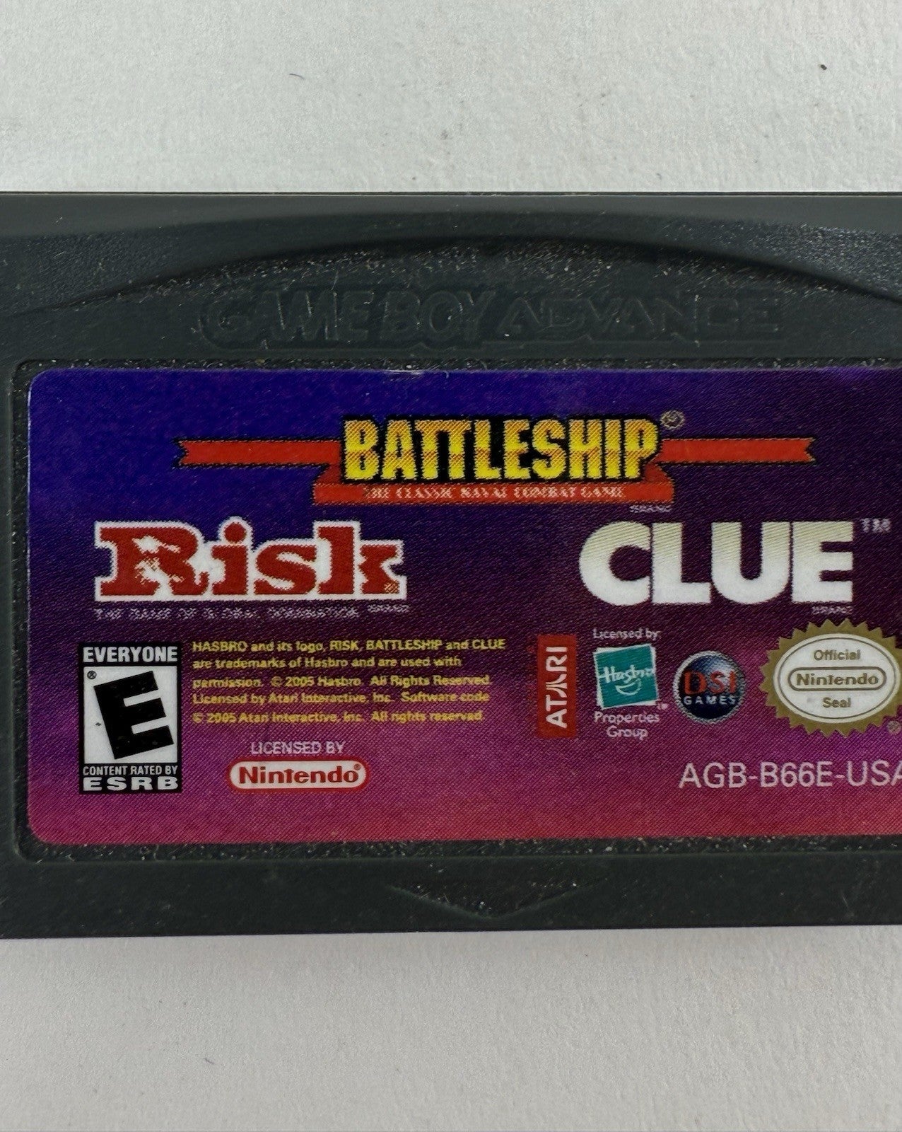 Battleship Risk Clue (GameBoy Advance, 2005) Game Cartridge - Tested