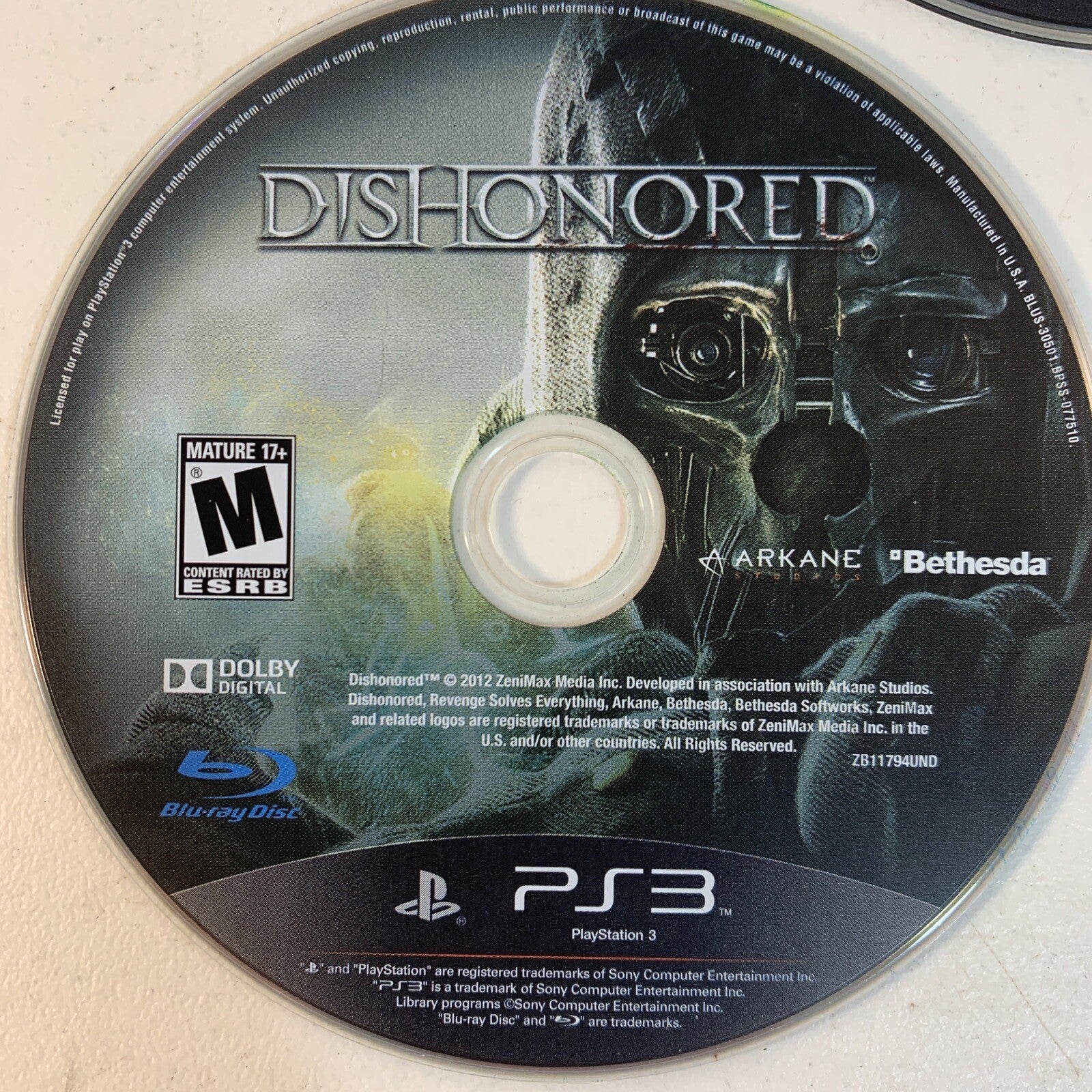 Dishonored (Sony PlayStation 3 Lot) Call Of Duty Black Ops 2/ Battlefield 4