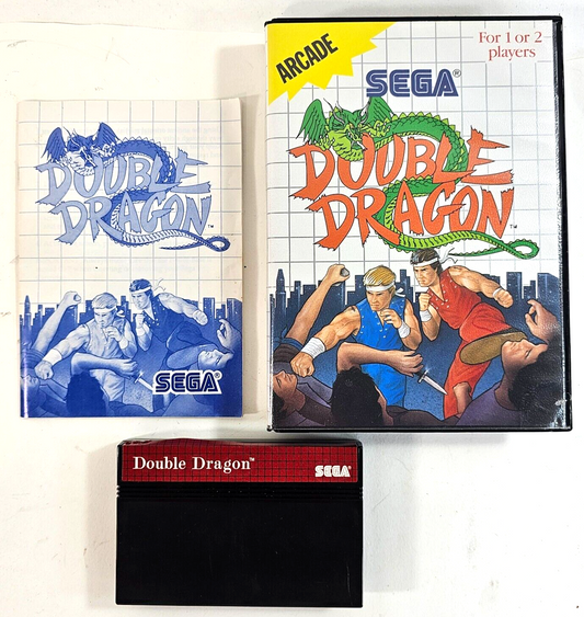 Double Dragon (Sega Master System, 1988) Game Case Manual - Tested and Working