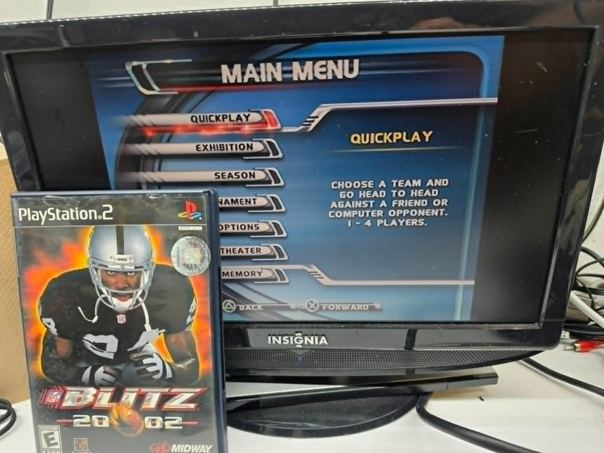 NFL Blitz 2002 (PlayStation 2, 2001) Game Case Manual Registration Card - Tested