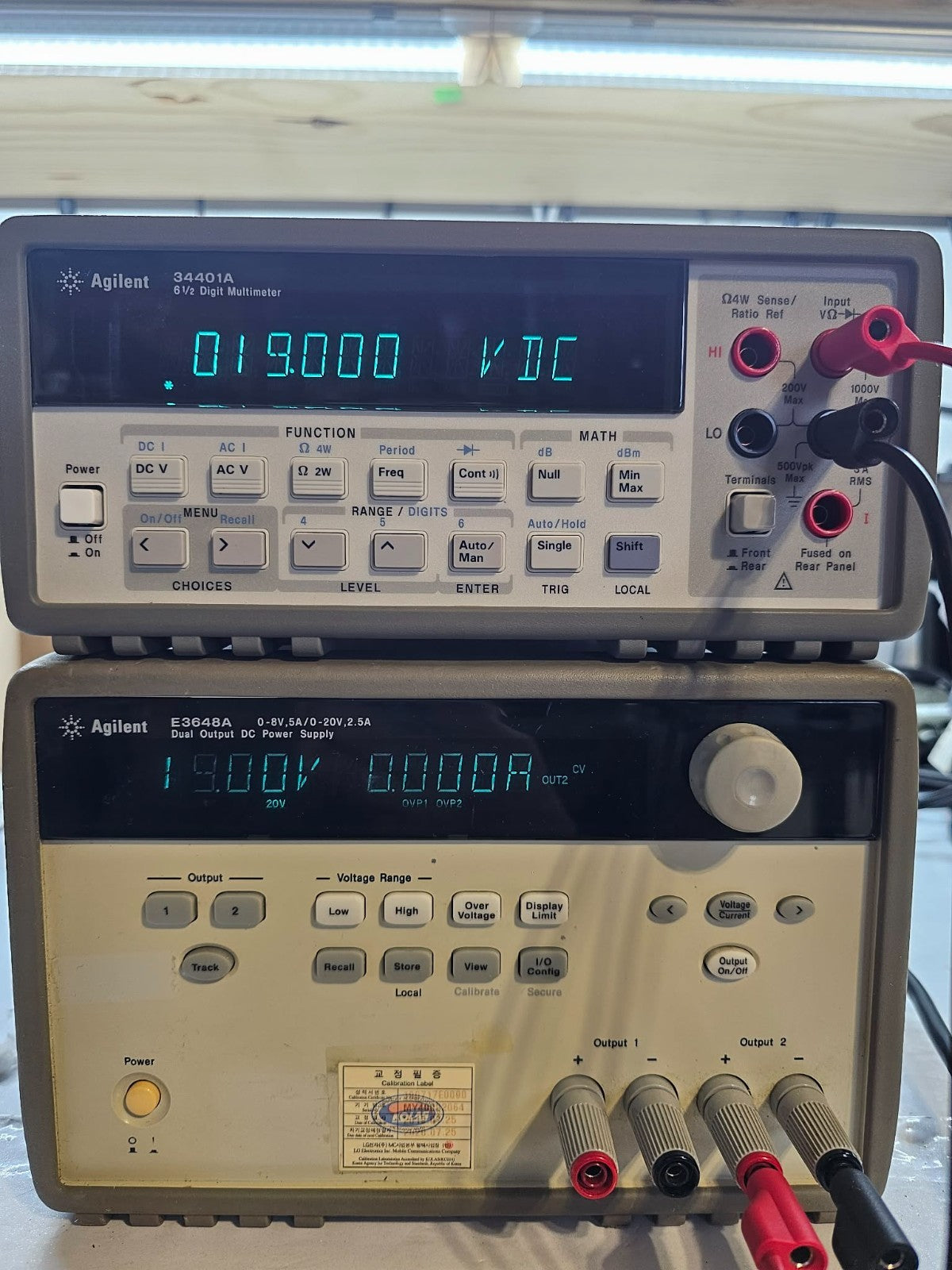 Agilent E3648A Dual Output DC Power Supply 0-8V,5A/0-20V,2.5A - Tested - 2064
