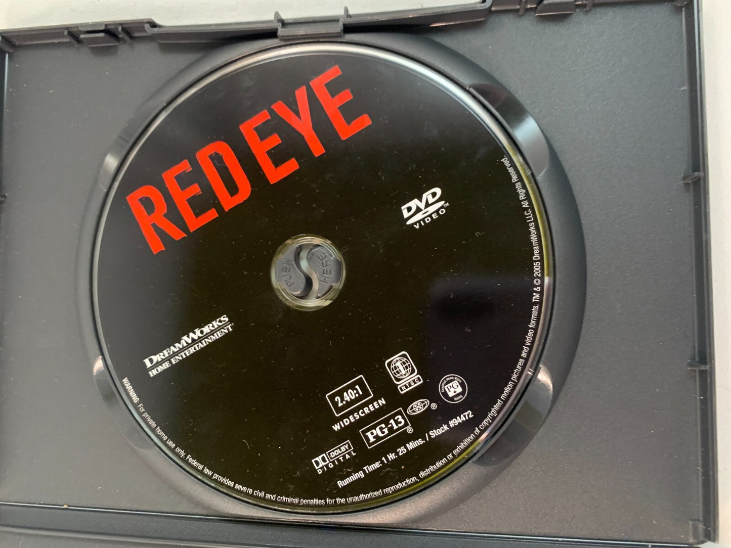 Red Eye (DVD Thriller bundle) The Forgotten - Tested and Working