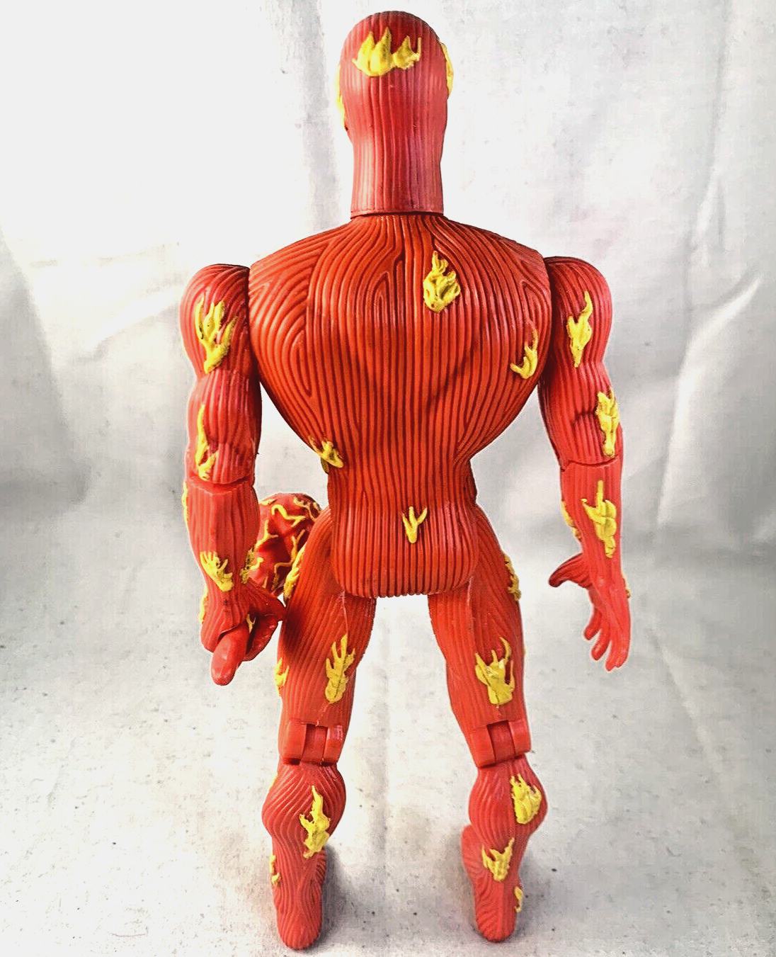 ToyBiz 1994 Marvel Deluxe 10” Action Figure Fantastic Four Human Torch + Torch