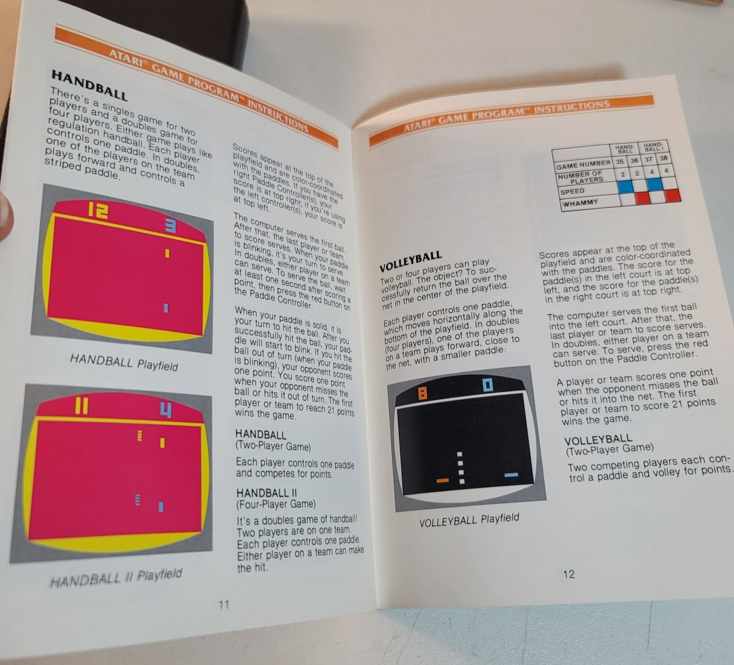 Video Olympics (Atari 2600, 1977) Game Case Manual