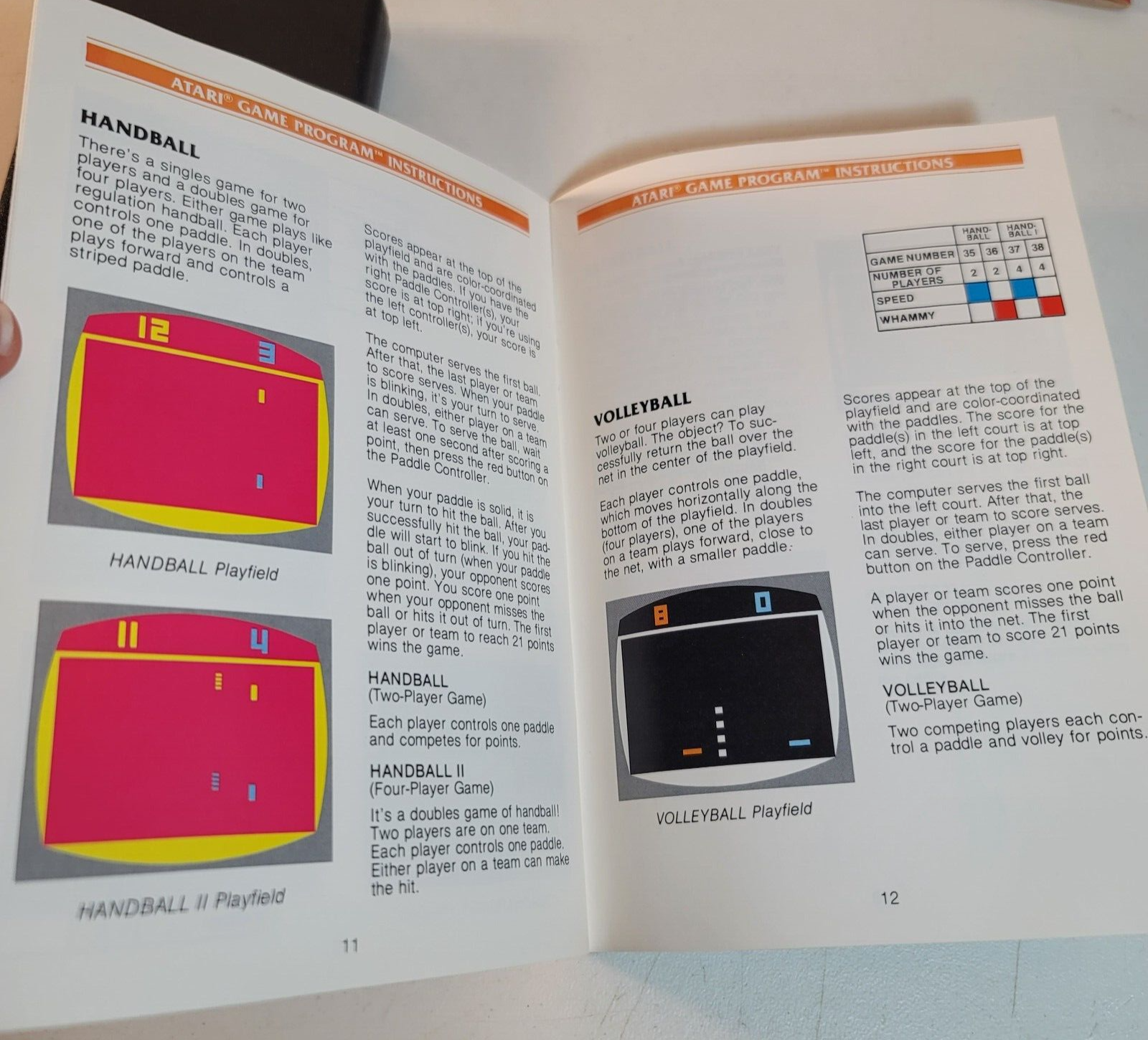 Video Olympics (Atari 2600, 1977) Game Case Manual