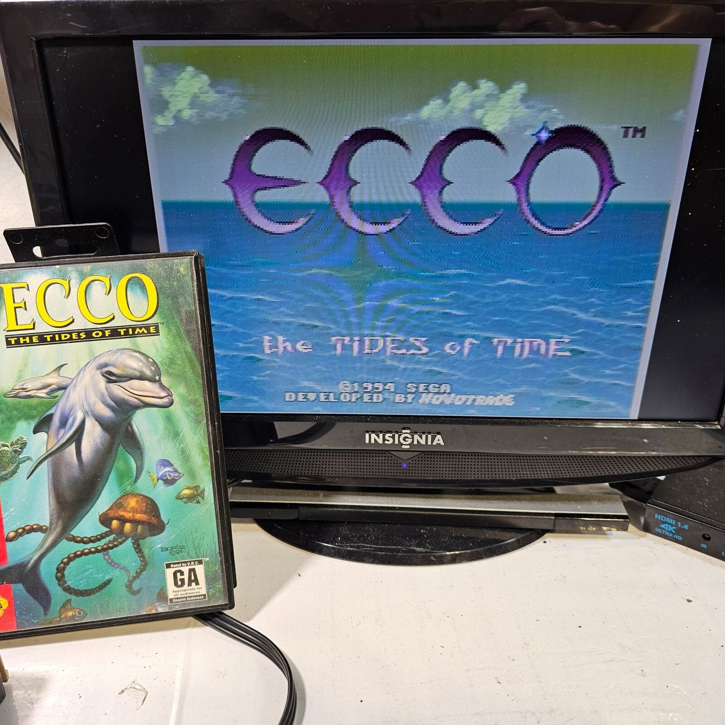 Ecco: The Tides of Time (Sega Genesis, 1994) Game Case Manual - Tested