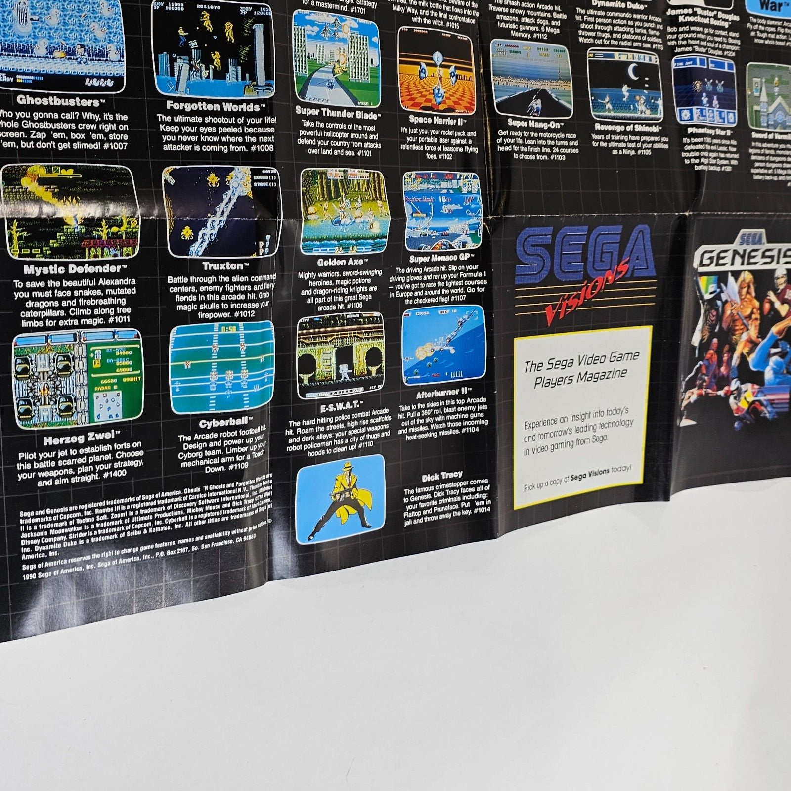 Sega Genesis Original Sega Visions Promo Poster Insert - Video Game Advertising