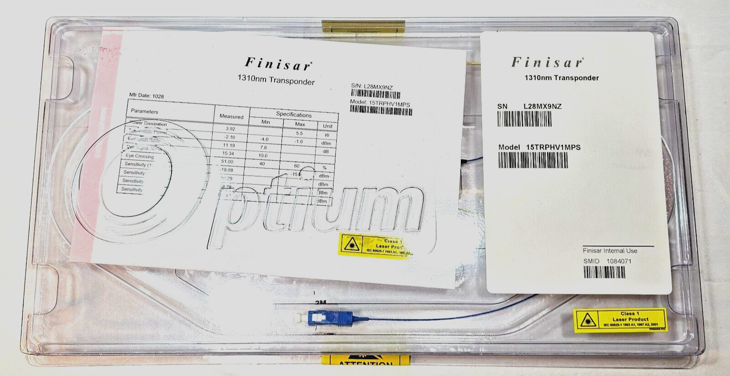 Finisar 1310nm Transponder 15TRPHV1MPS New Sealed
