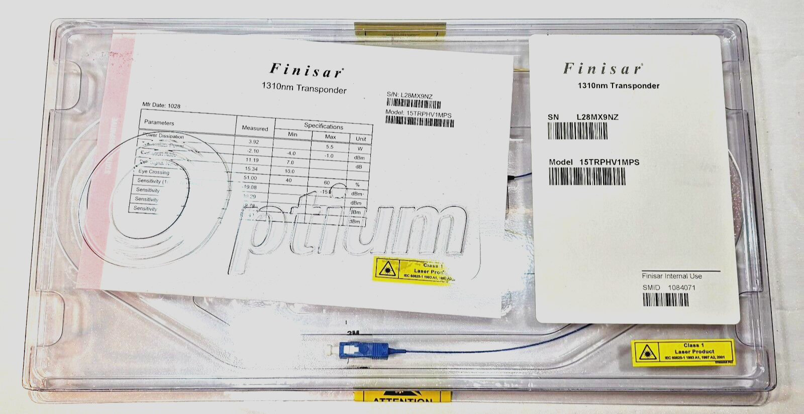Finisar 1310nm Transponder 15TRPHV1MPS New Sealed