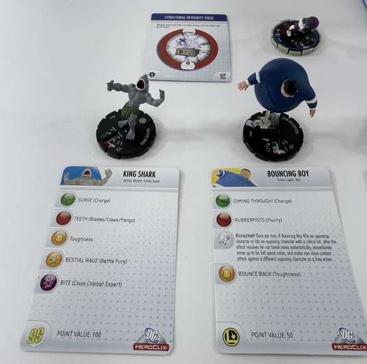DC 2007 HeroClix Justice League Booster Pack (Set of 5+1) w/Box, Cards, Token