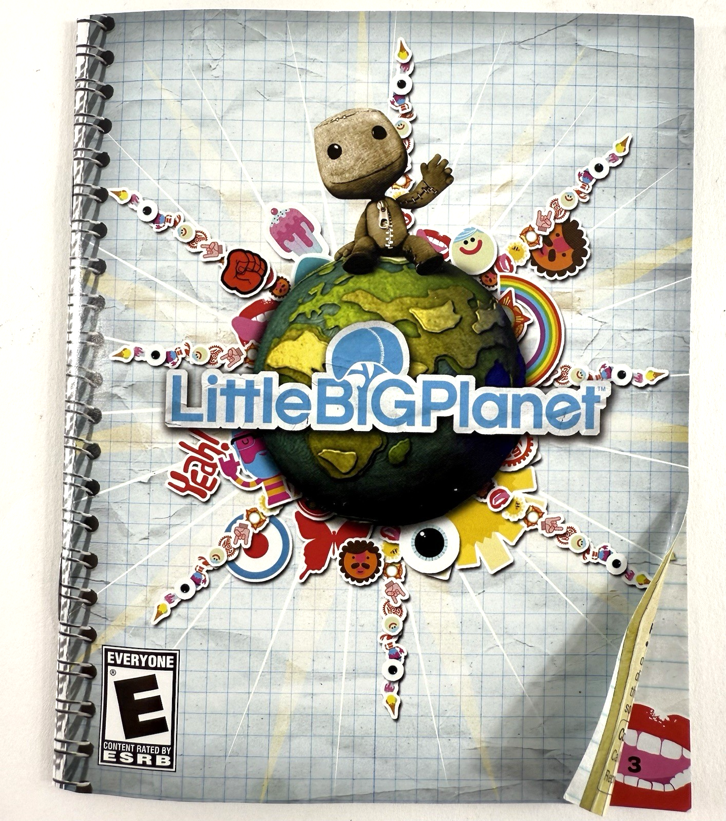 LittleBigPlanet (Sony PlayStation 3, 2008) Game Case Manual Registration Insert