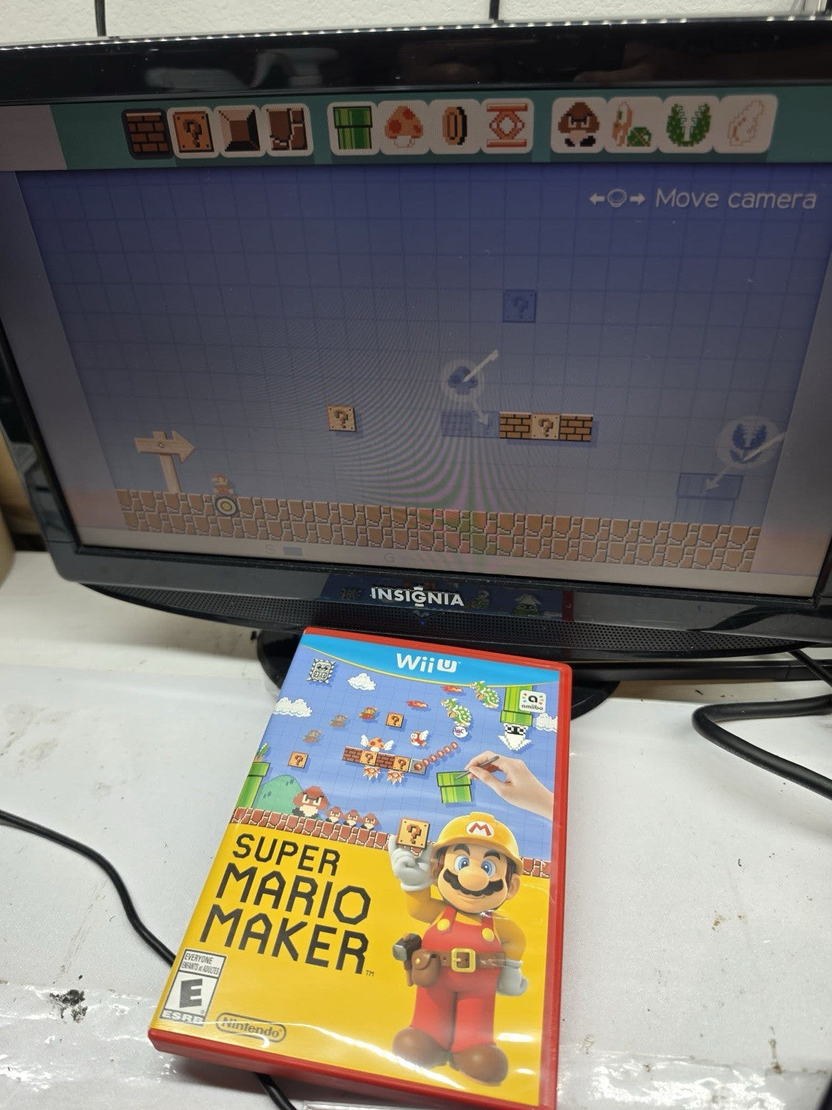 Super Mario Maker (Nintendo Wii U, 2015) Game Case Manual Box - Tested
