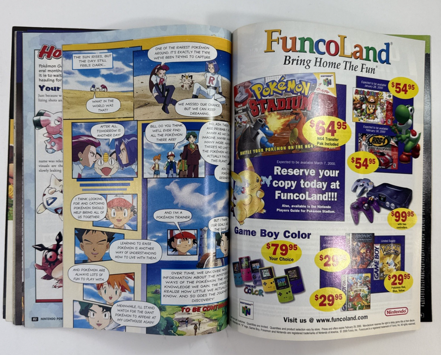 Nintendo Power (Vol. 129, Feb '00) Disney's Tarzan w/ Pro Skater Poster, Comic