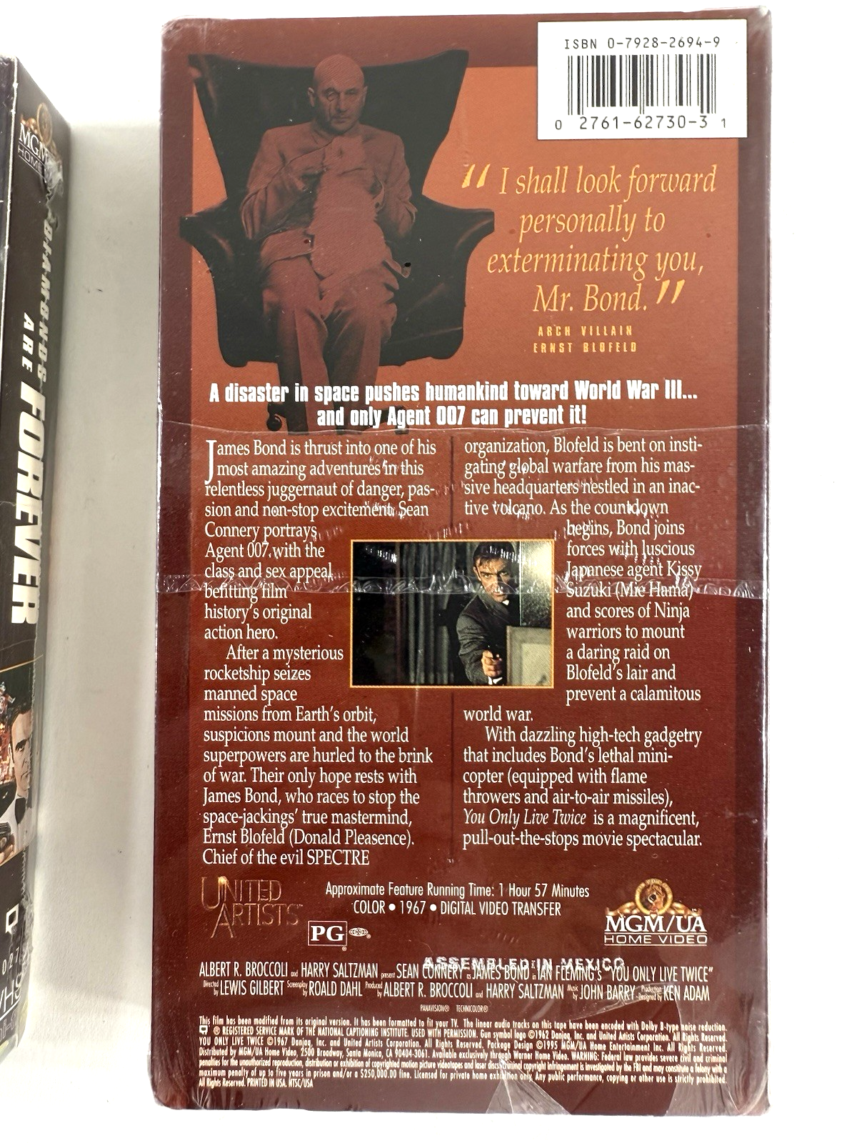 Diamonds Are Forever (VHS Bundle) You Only Live Twice, From Russia With Love