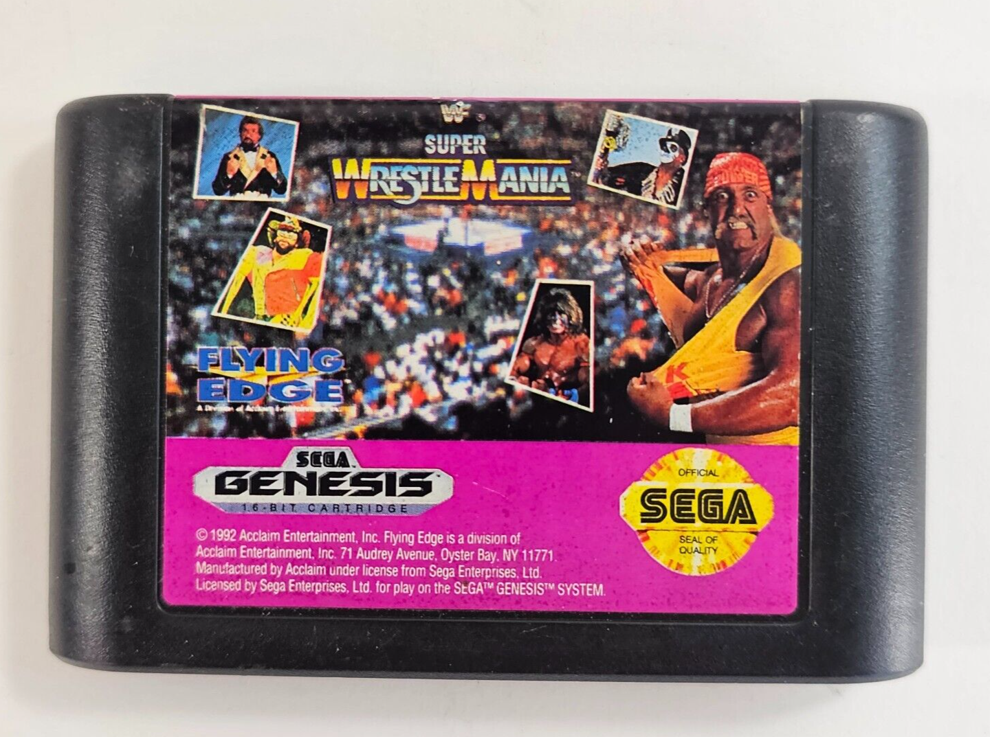 WWF Super WrestleMania (Sega Genesis, 1992) Game and Case - Tested and Working