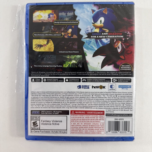 Sonic X Shadow Generations (Sony PlayStation 5, 2025) New - Damaged Plastic